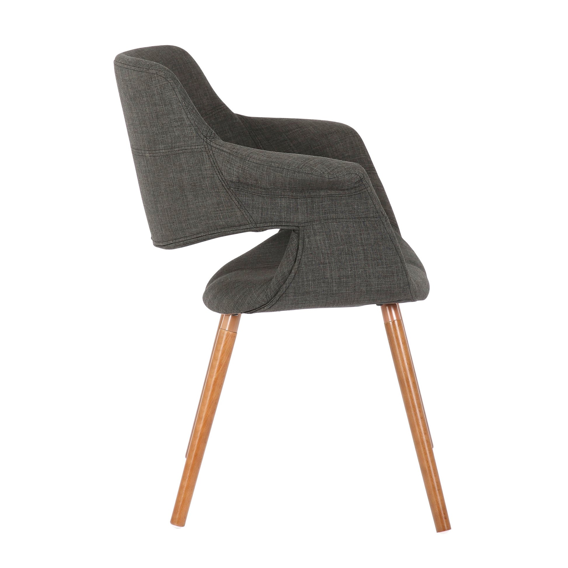 Vintage Flair - Mid-Century Modern Chair (Set of 2) - Walnut / Charcoal - Best Buy Furniture