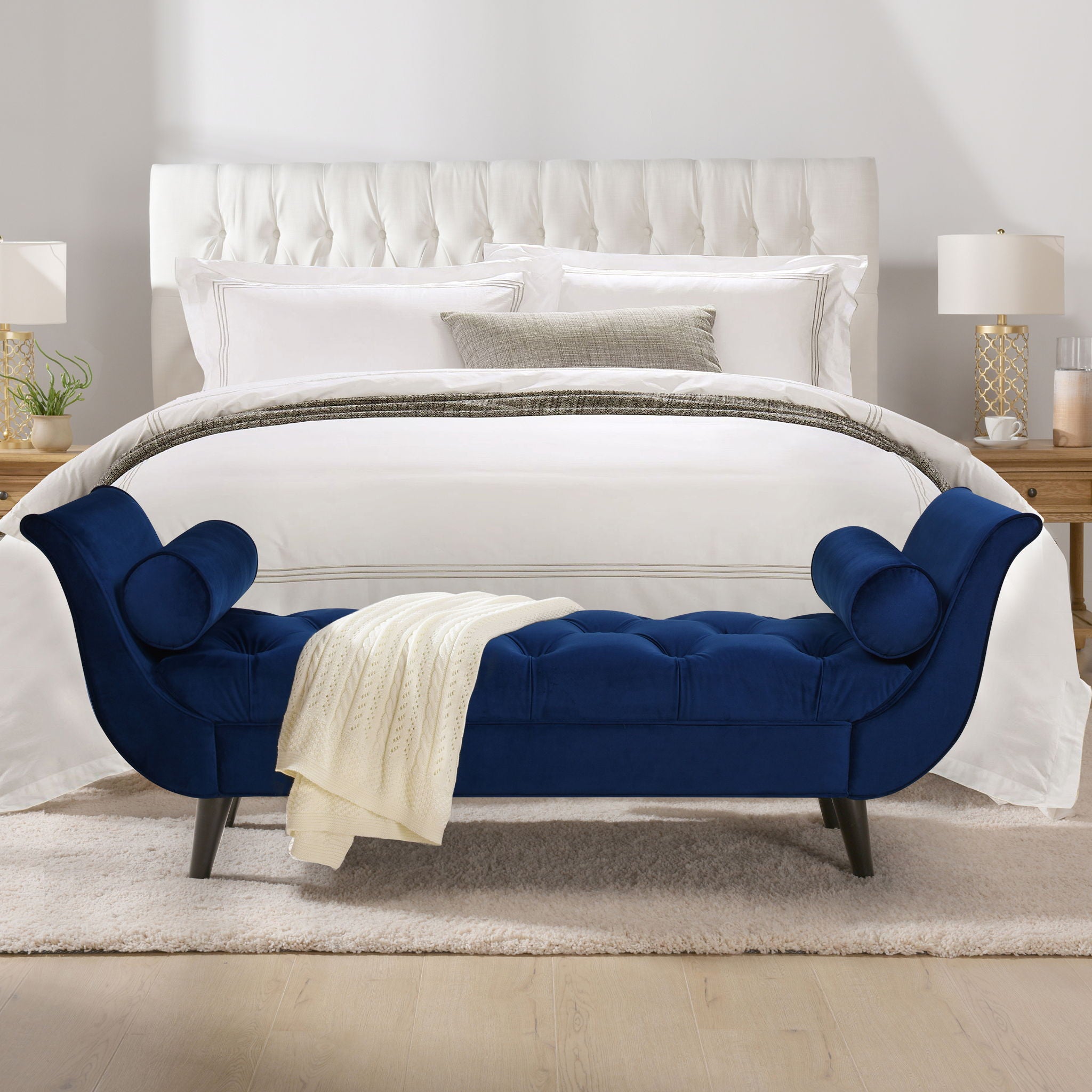 Alma - Tufted Flared Arm Entryway Bench - Best Buy Furniture