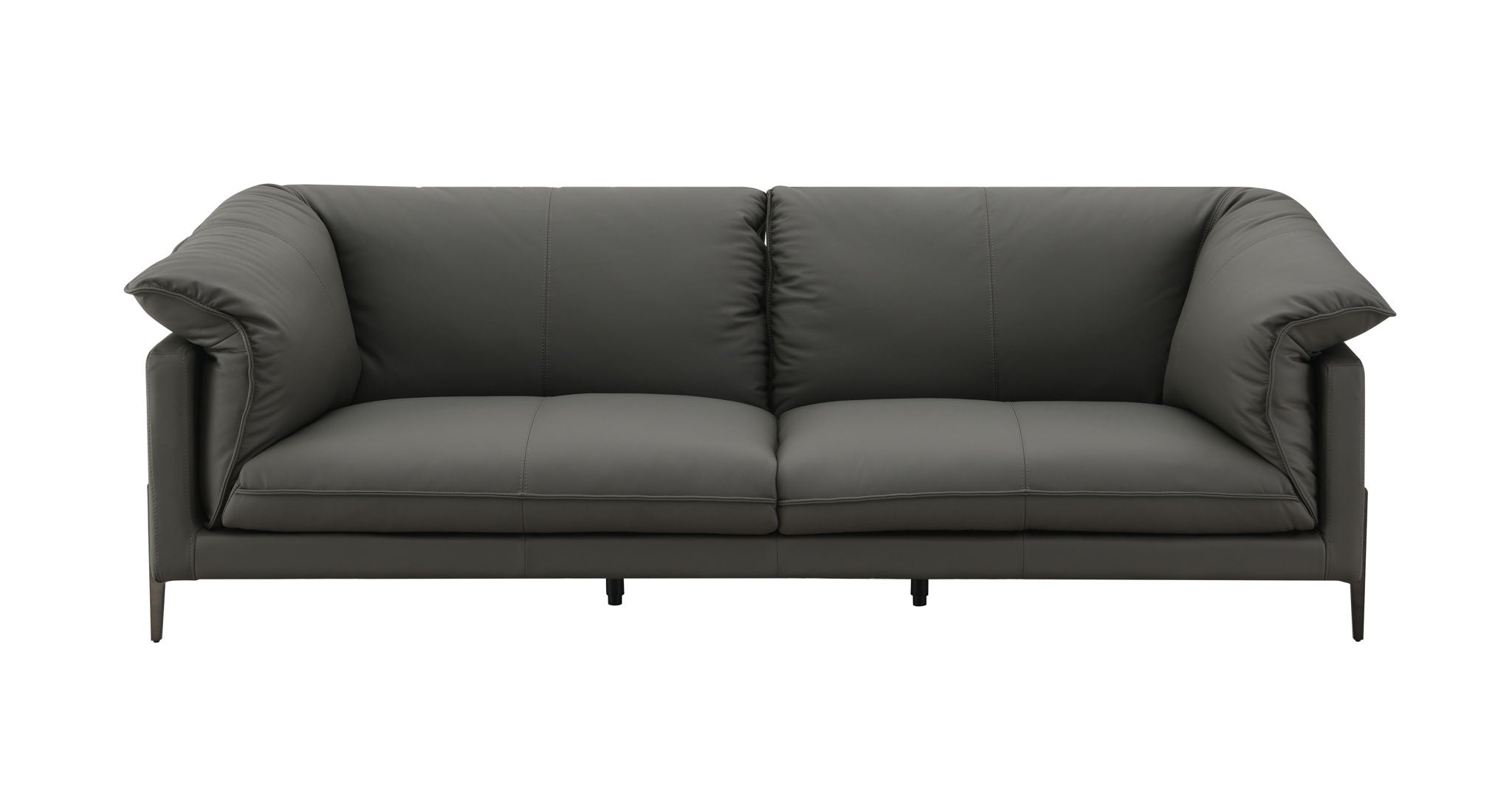 Tadi - Top Grain Leather Loveseat - Black - Best Buy Furniture