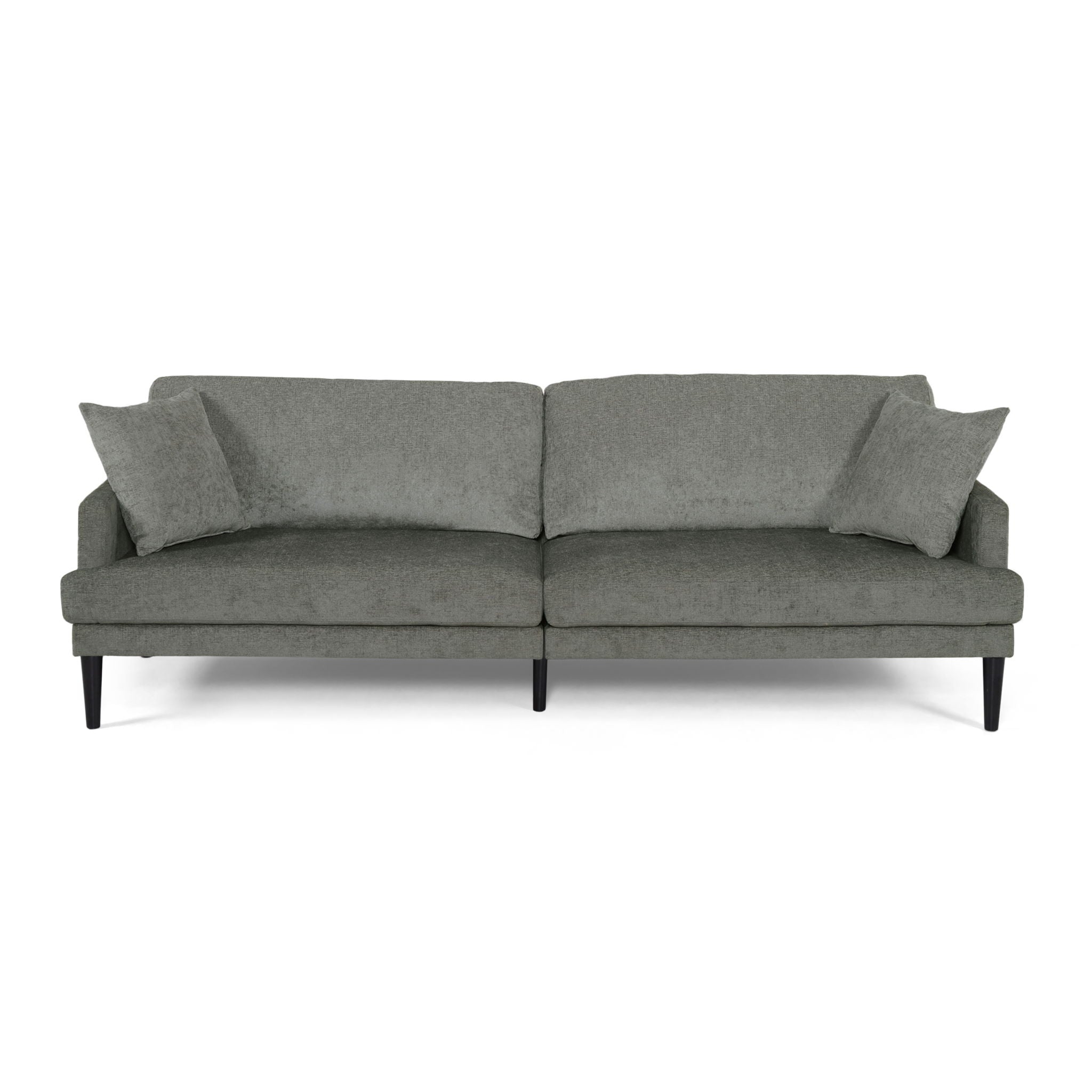 Contemporary 3 Seater Sofa With Plush Upholstery - Gray - Best Buy Furniture