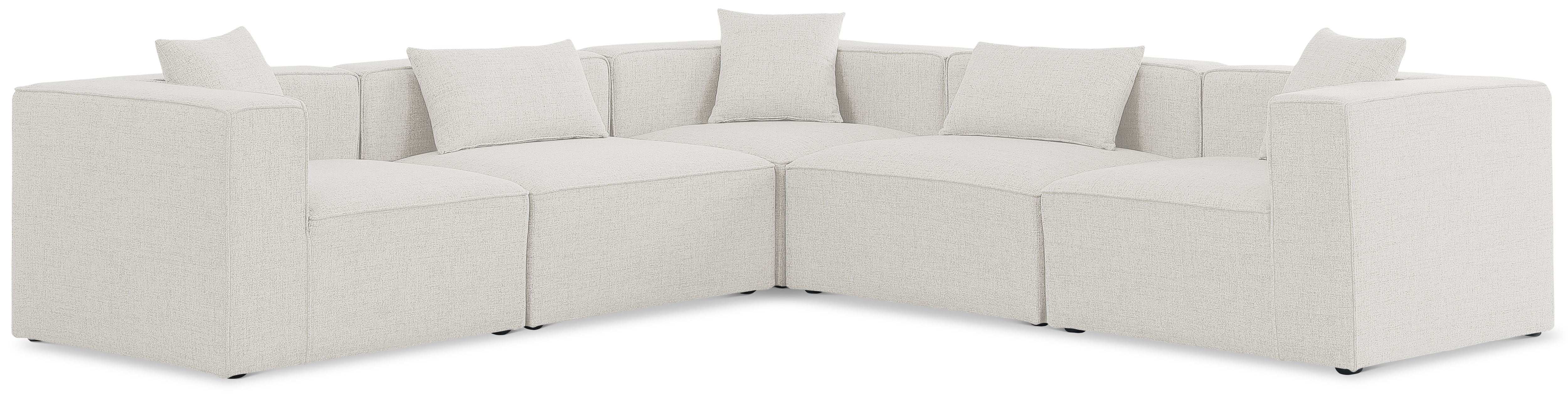 Cube - Linen 5 Piece Modular Corner Sectional - Best Buy Furniture