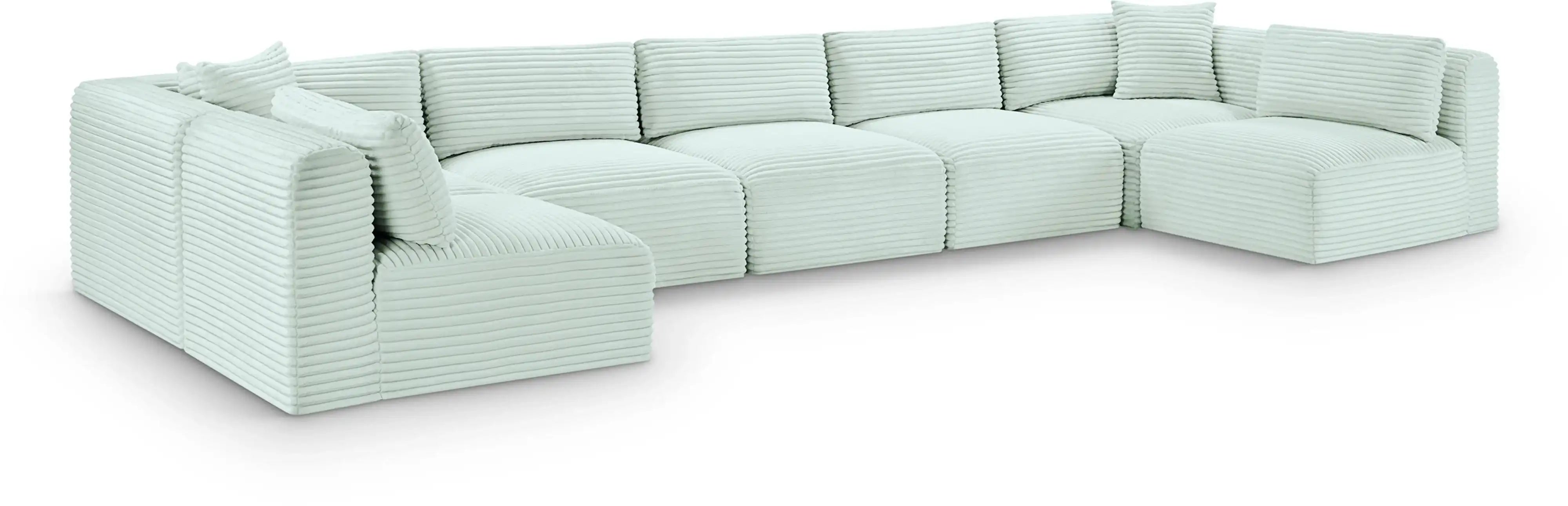 Shaggy - 7 Piece Modular U-Shaped Armless Sectional - Best Buy Furniture