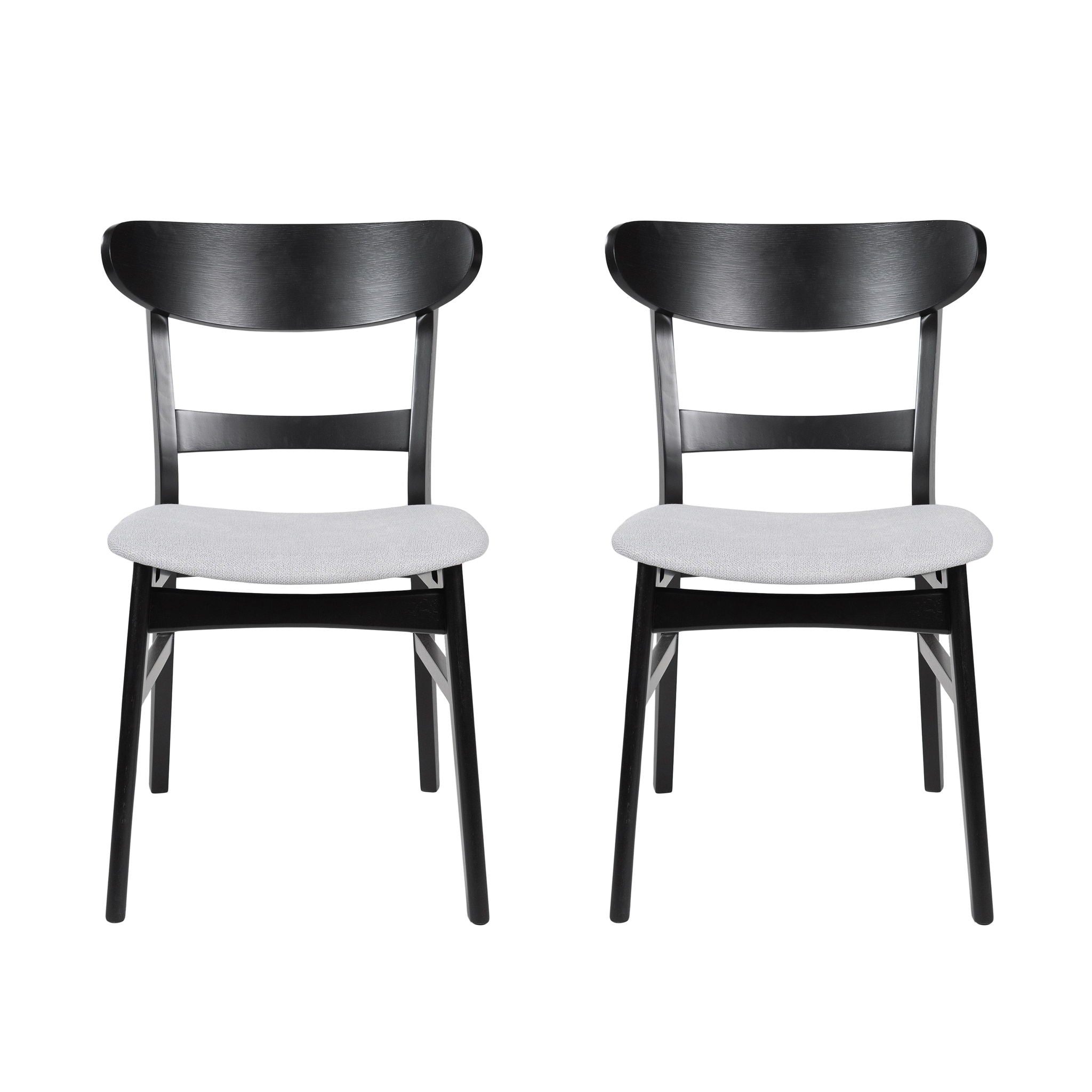 Mid Century Dining Chairs With Cushioned Seats And Wood Frame (Set of 2) - Best Buy Furniture