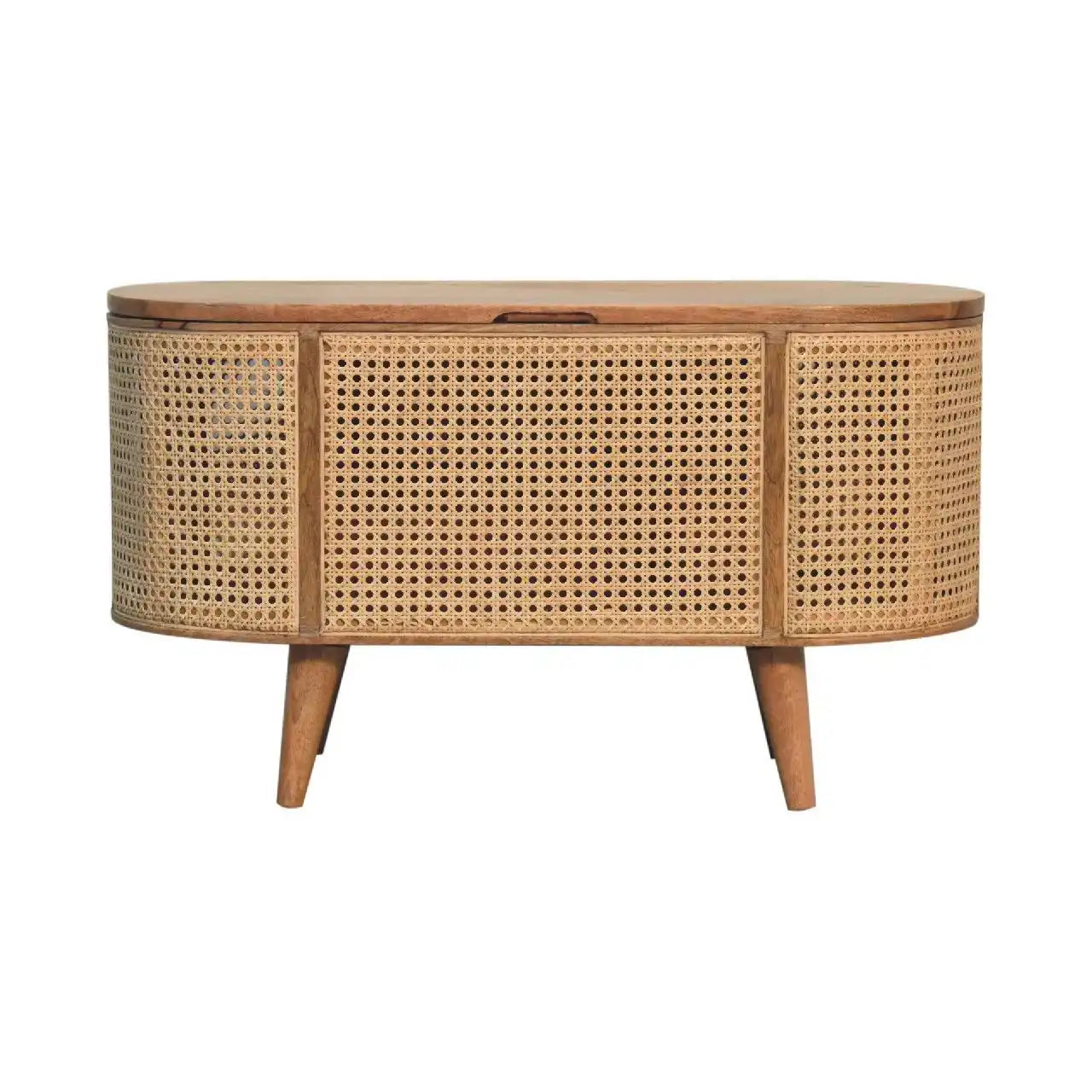 Larrisa - Rounded Lid Up Blanket Box - Oak - Best Buy Furniture