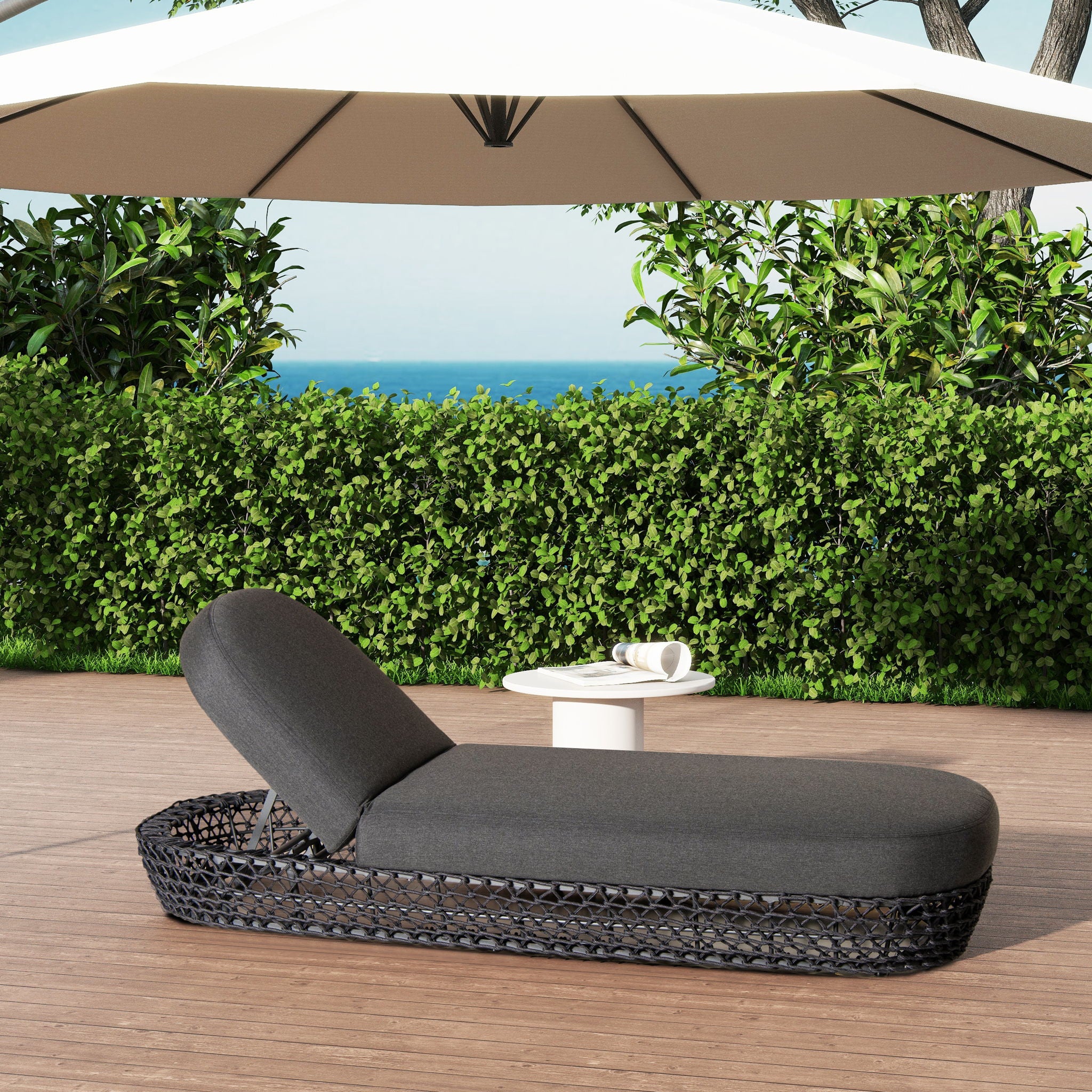 Willow - Sunbrella Upholstered Patio Lounger - Best Buy Furniture