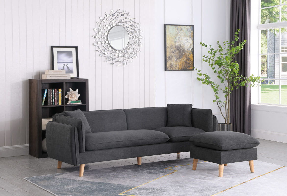 Brayden - Fabric Sectional Sofa Chaise - Best Buy Furniture