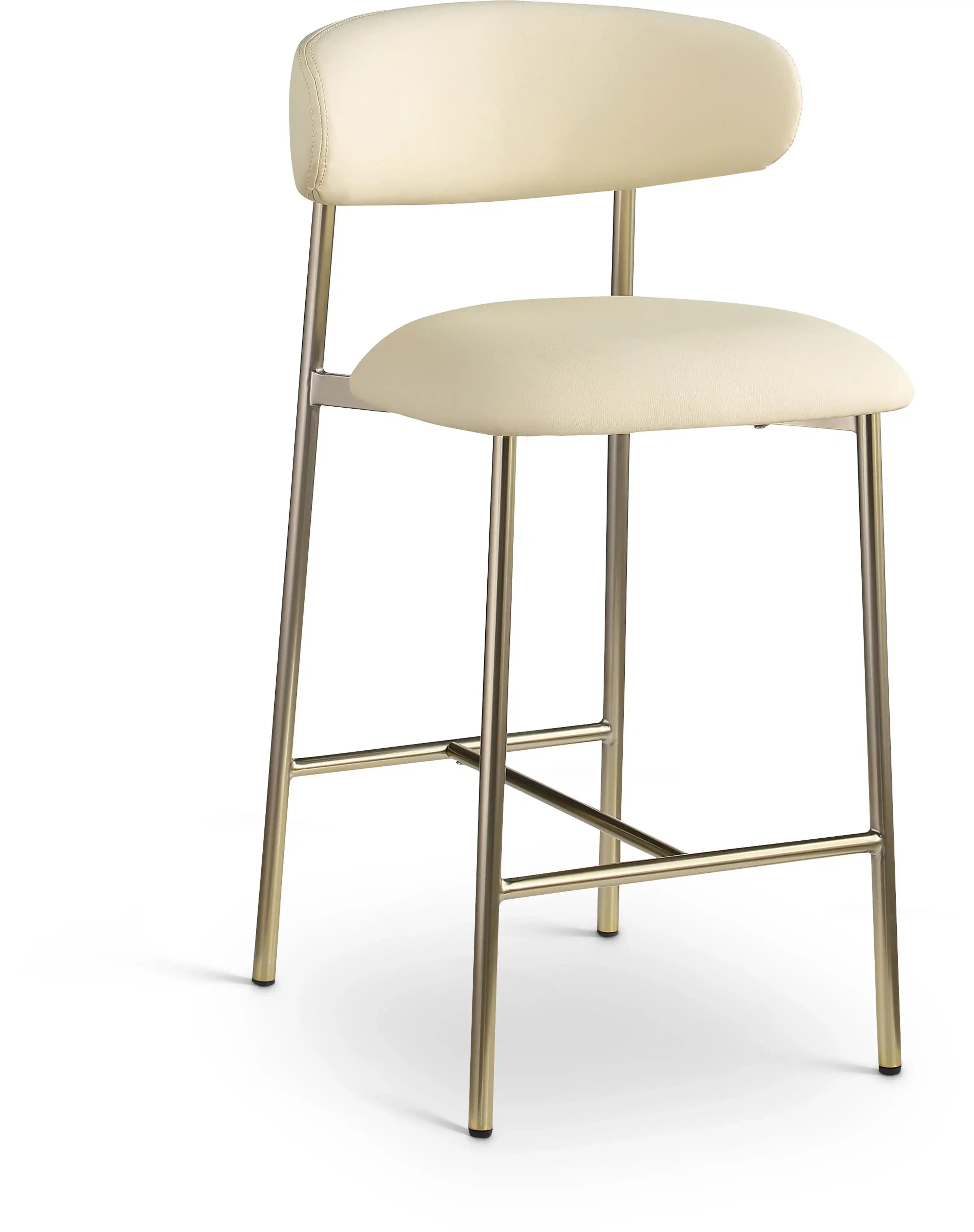 Lupita - Counter Stool With Brushed Gold Frame (Set of 2) - Best Buy Furniture
