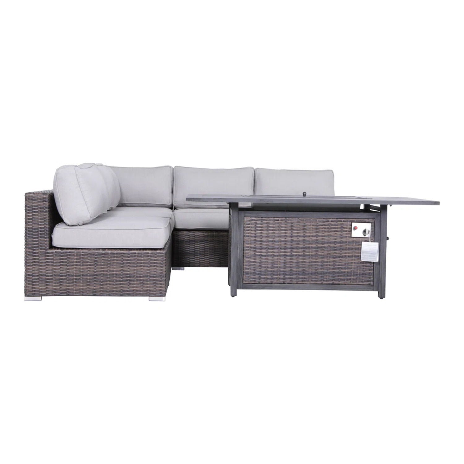 6 Piece Sectional Sofa Set With Cushions - Brown - Best Buy Furniture