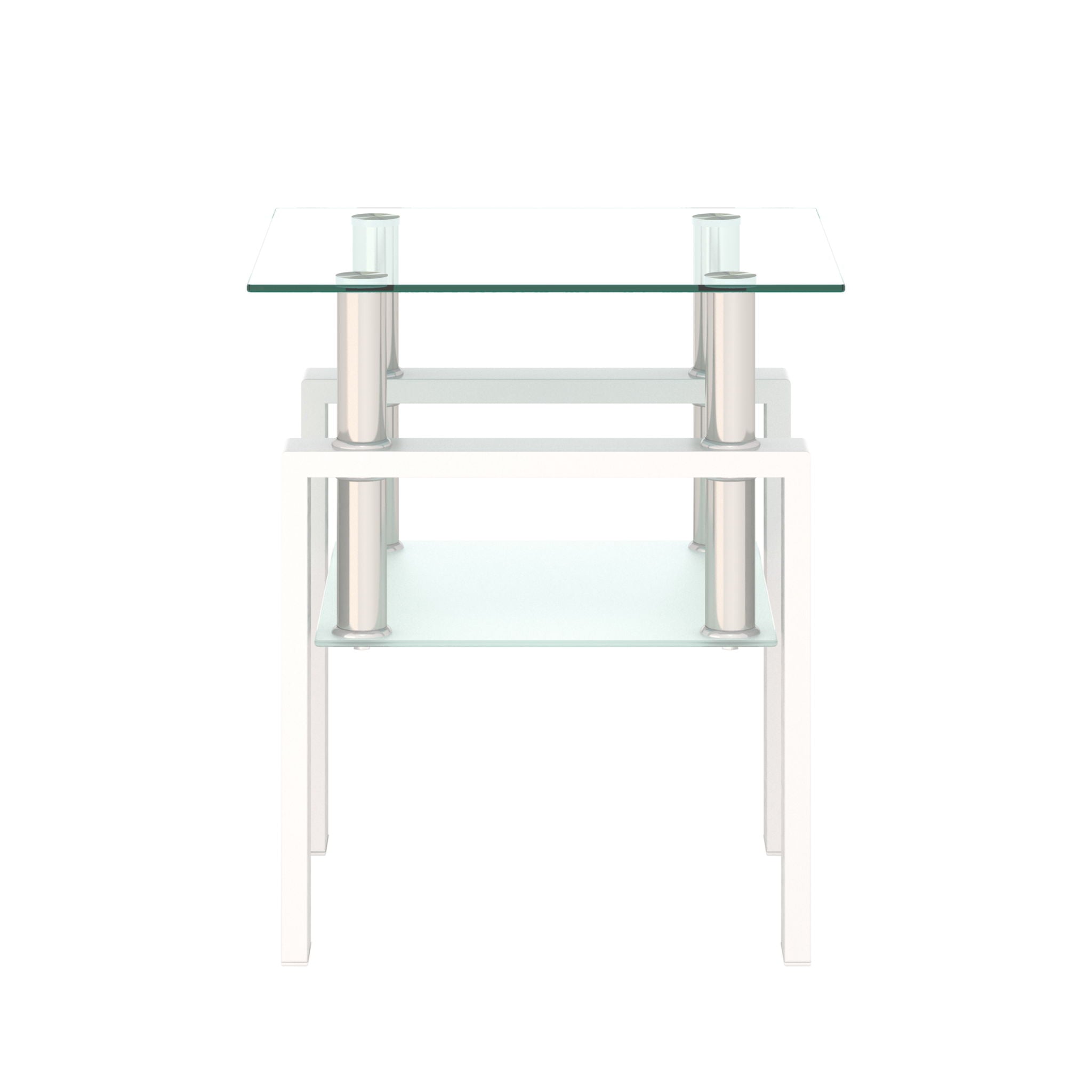 Modern Tempered Glass Tea Table, End Square Table For Living Room - Best Buy Furniture