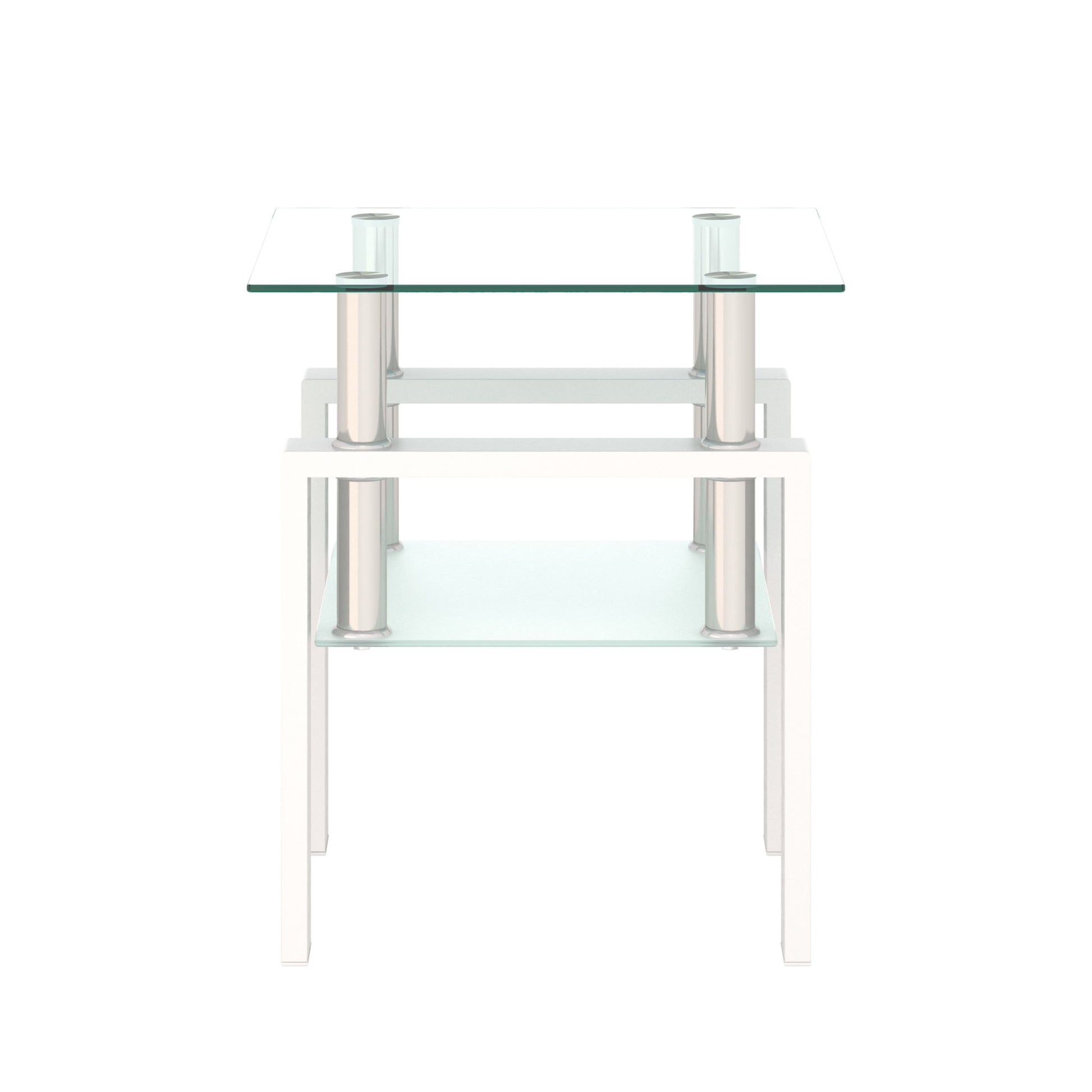 Modern Tempered Glass Tea Table, End Square Table For Living Room - Best Buy Furniture
