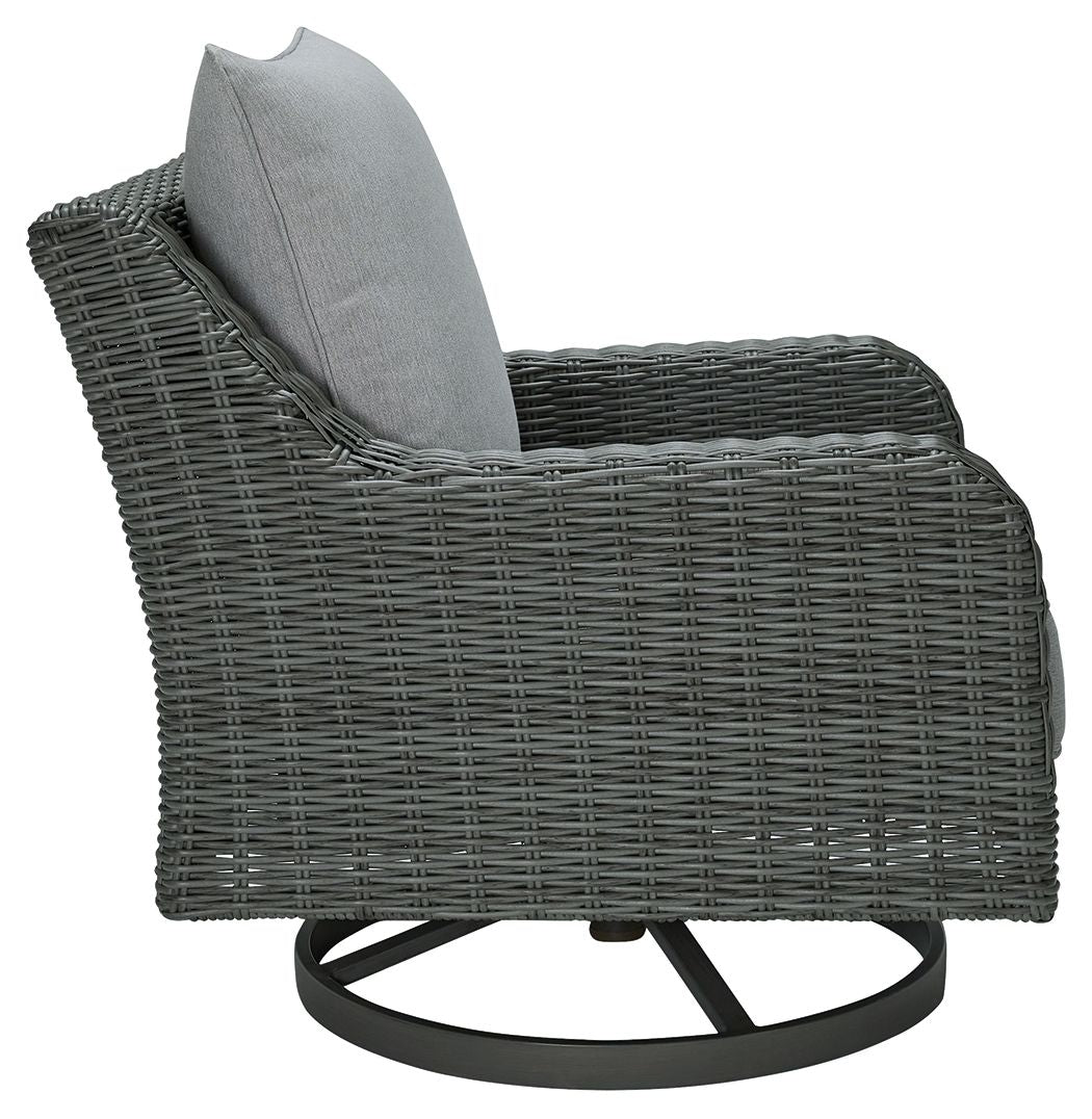 Elite Park - Swivel Lounge w/ Cushion - Gray - Best Buy Furniture