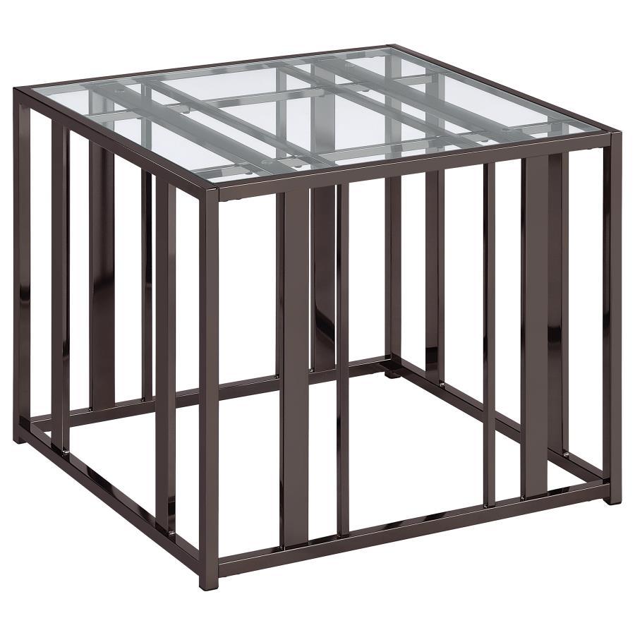Adri - Rectangular Glass Top Side End Table - Best Buy Furniture