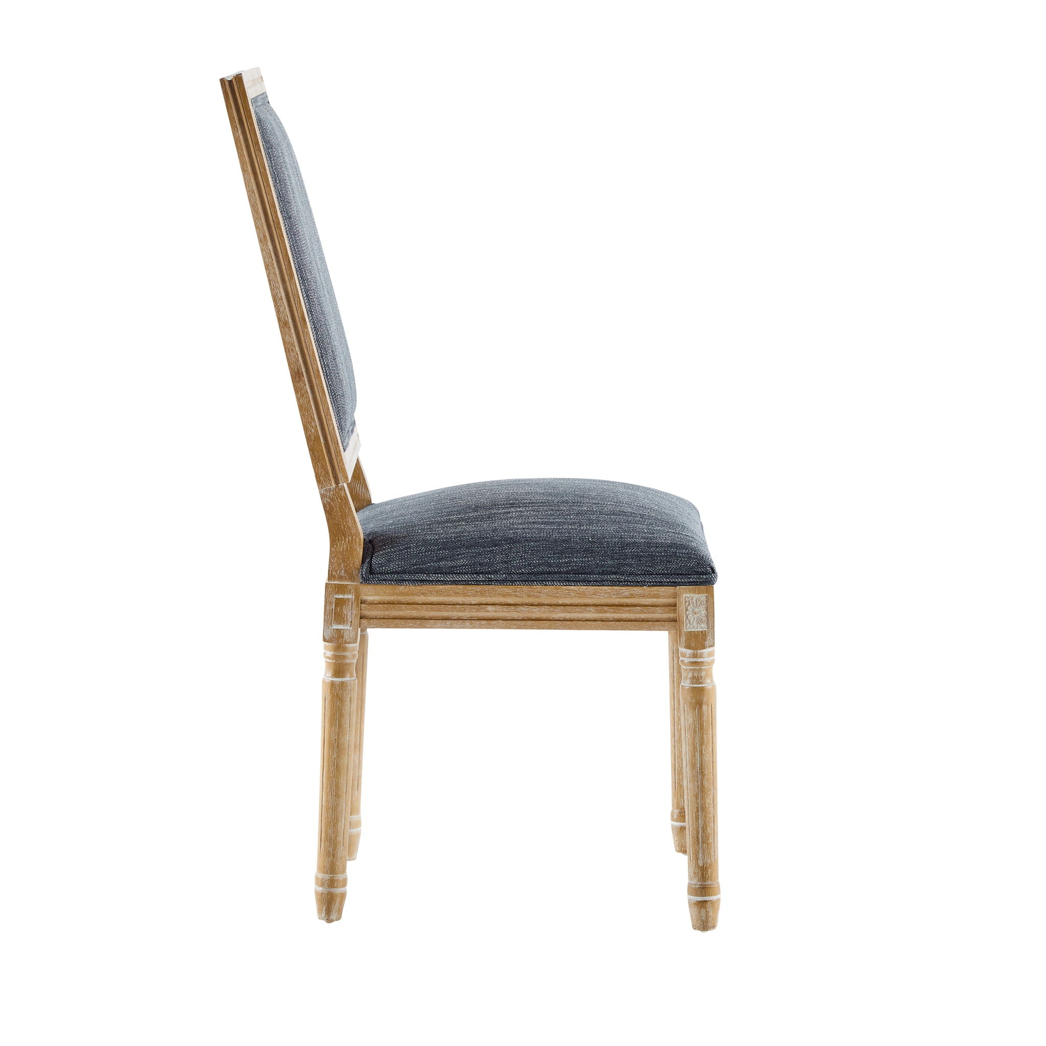 French Country Style Dining Chair With Upholstered Seating And Fluted Legs - Best Buy Furniture