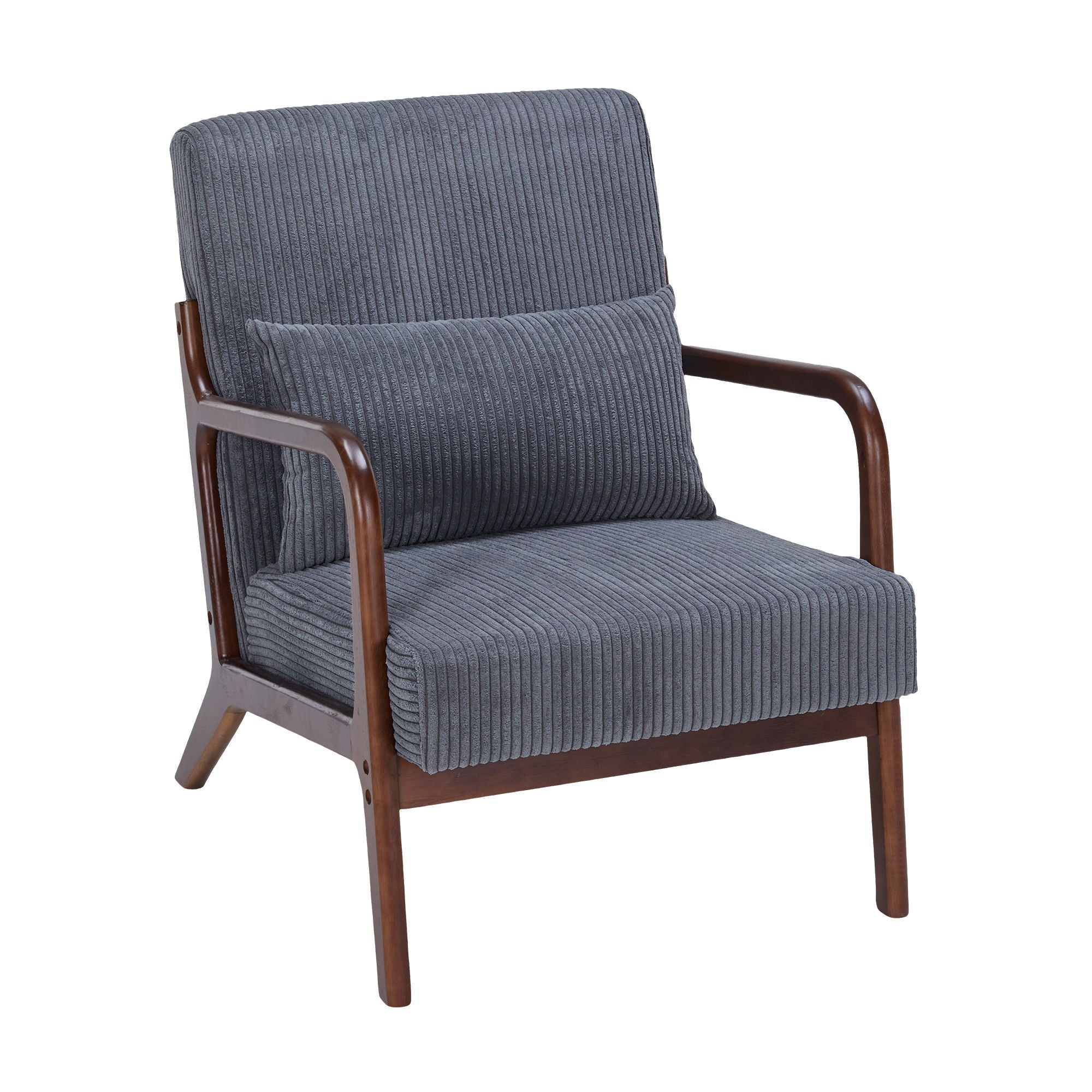 Accent Chair With Pillow And Wood Frame - Best Buy Furniture