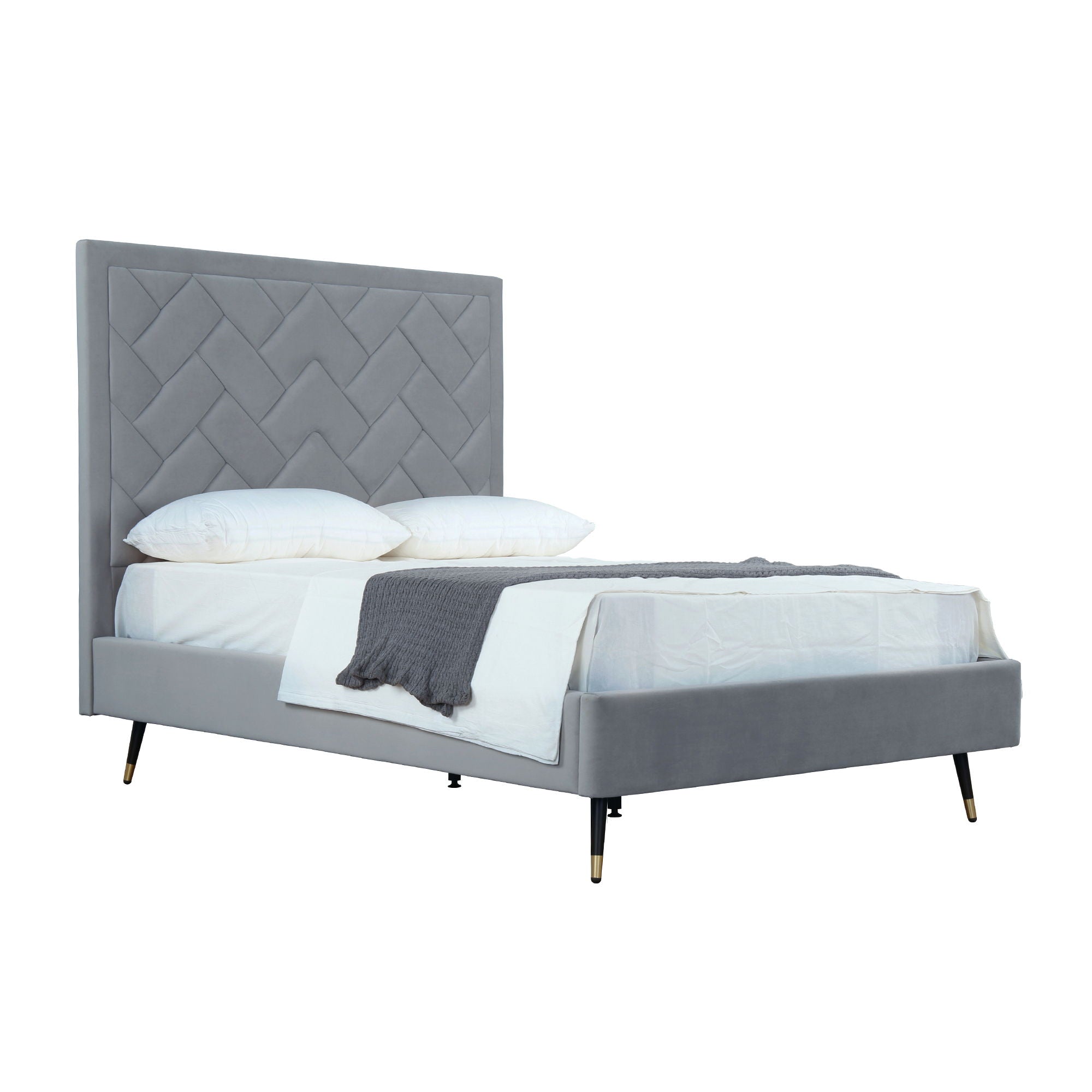 Crosby - Bed With Upholstered Headboard And Slats