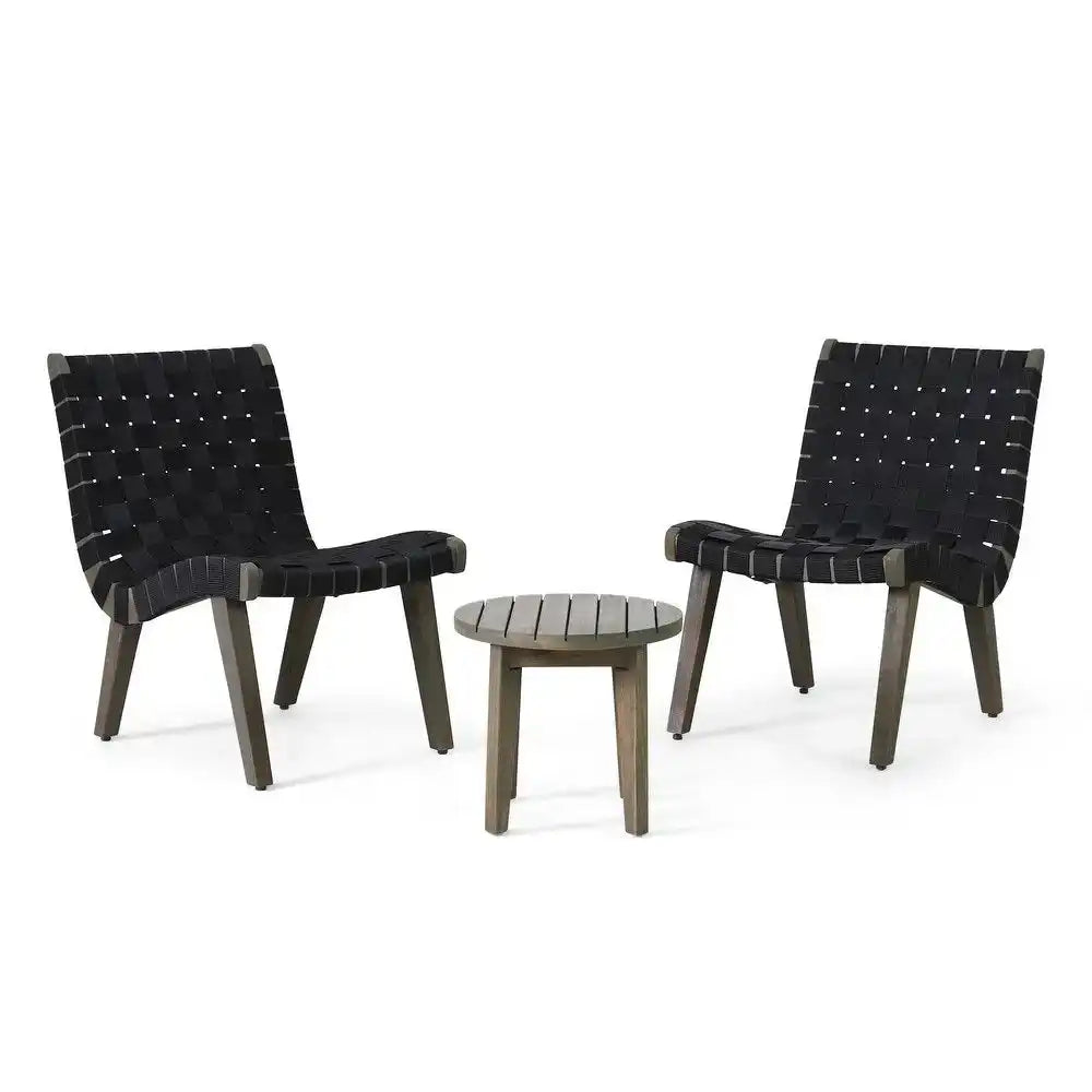 Outdoor 3 Piece Rope Weave Patio Seating Set - Best Buy Furniture