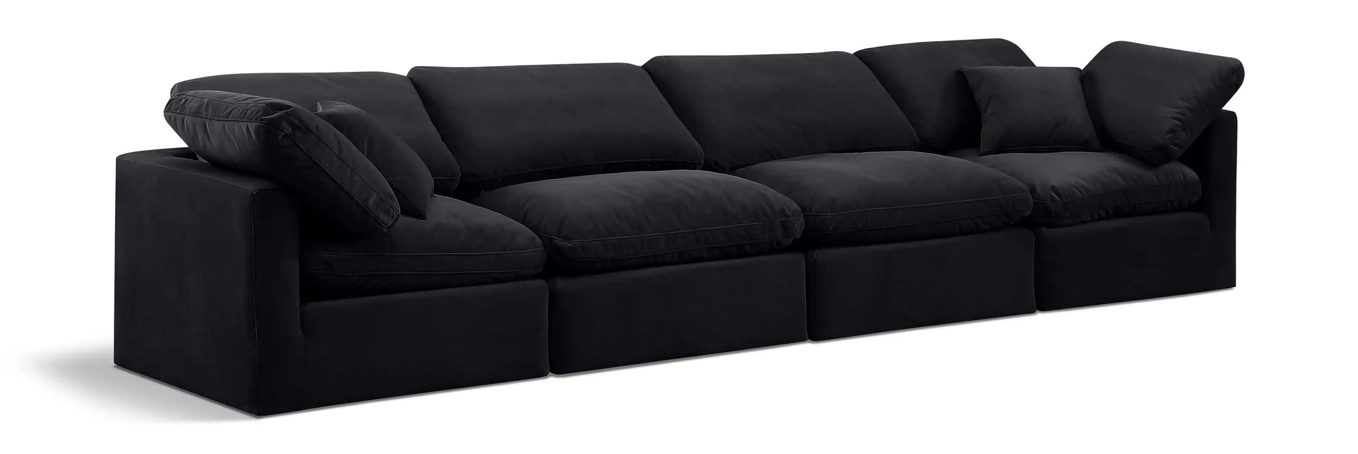 Indulge - Velvet 4 Seat Modular Sofa - Best Buy Furniture