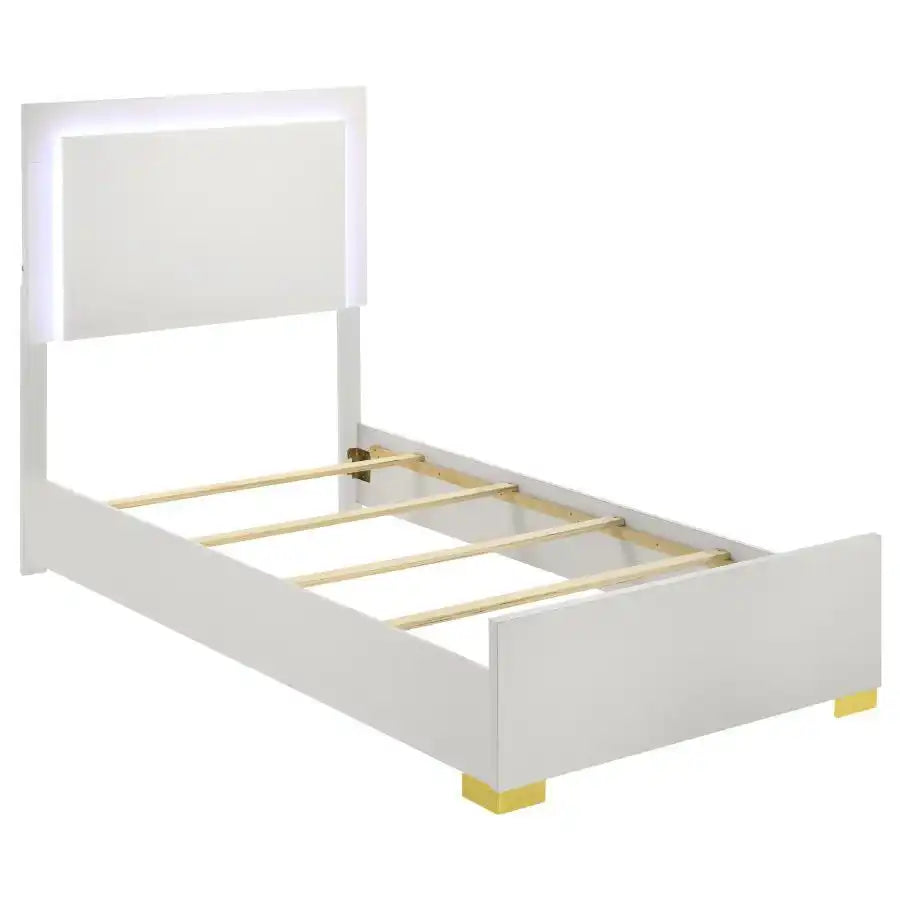 Marceline - Wood LED Panel Bed - Best Buy Furniture
