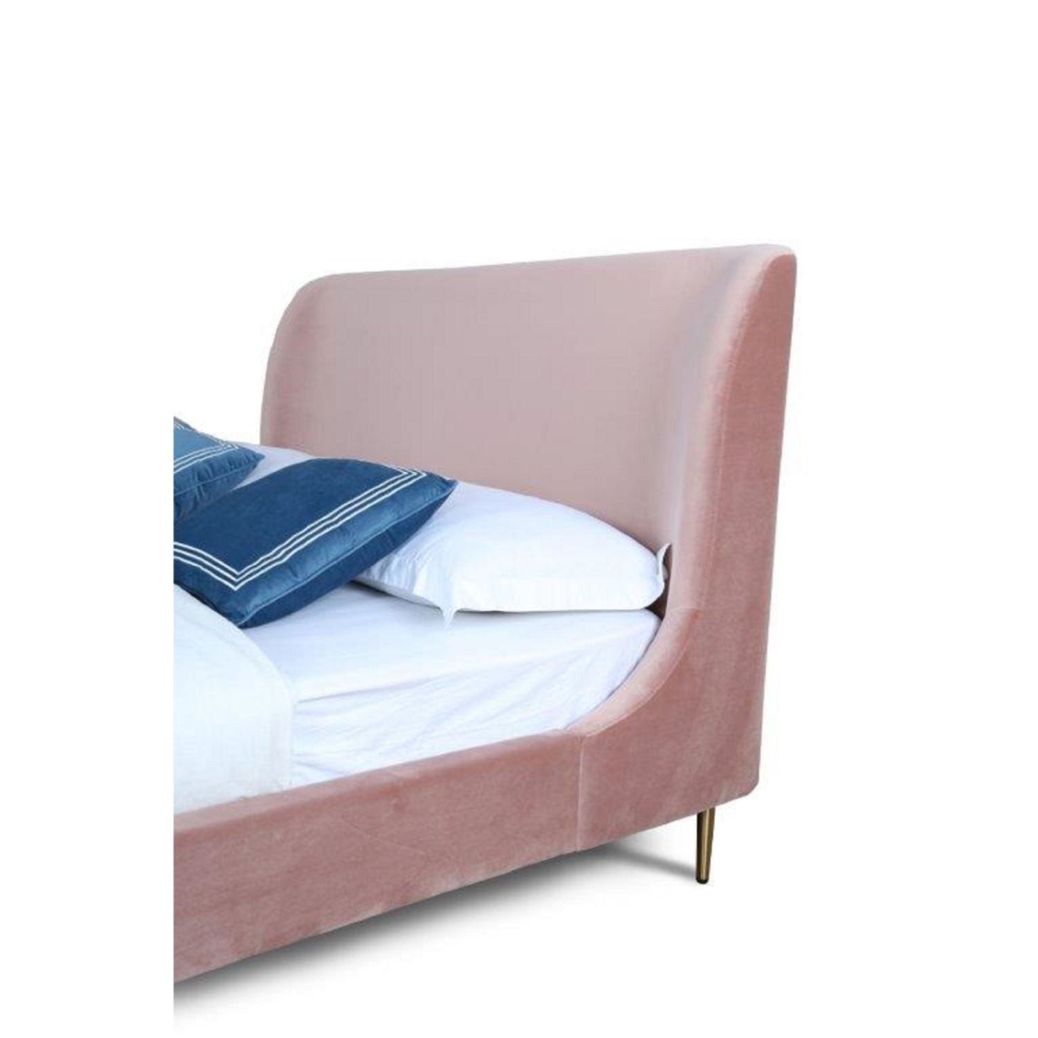 Heather - Upholstered Bed With Curved Headboard