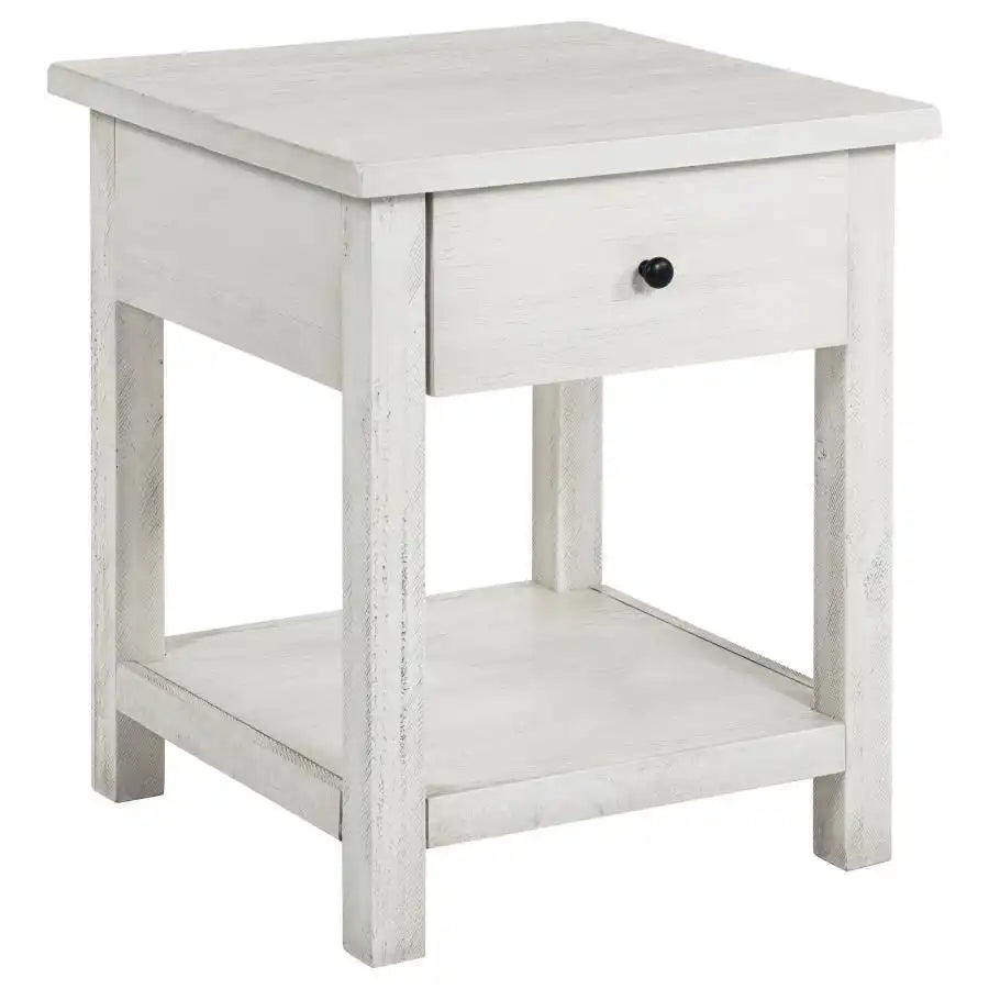 Payne - 1 Drawers Wood End Table with Shelf - Best Buy Furniture