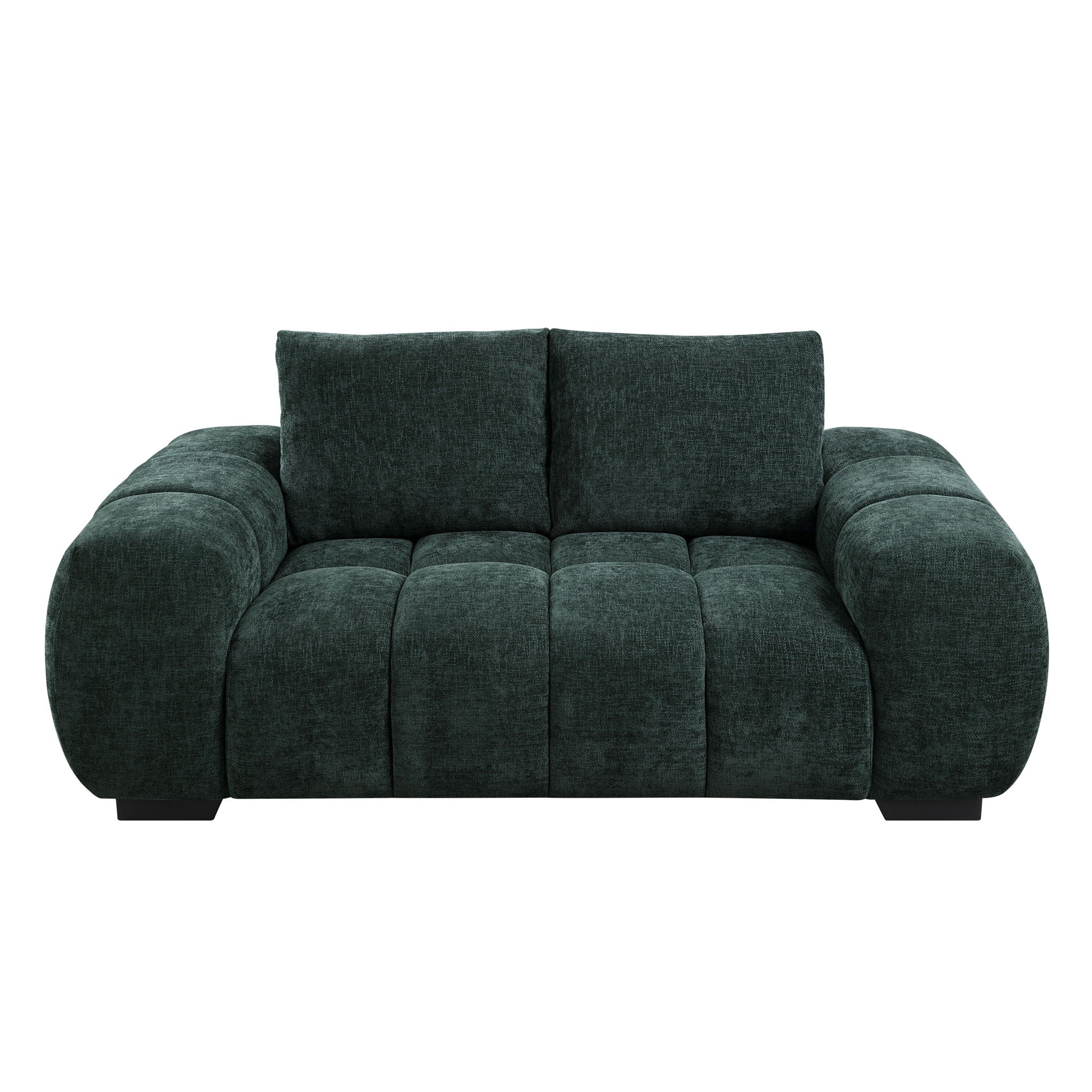 Ferrand - Chenille Loveseat - Green - Best Buy Furniture