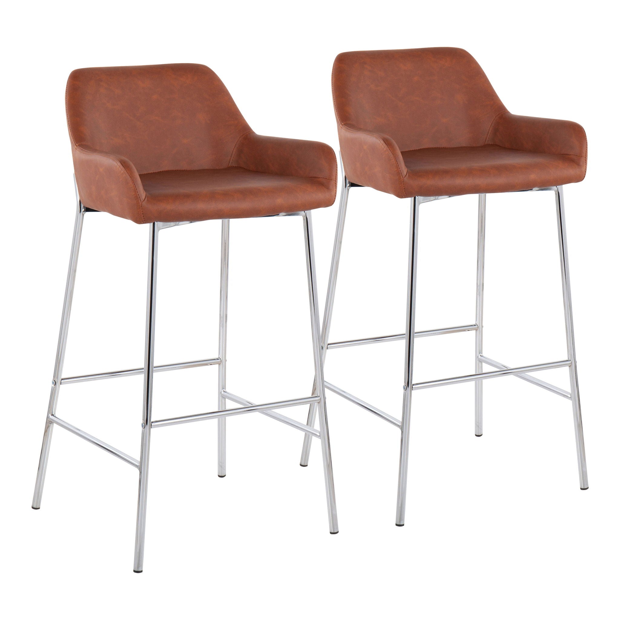 Daniella - Contemporary Fixed Height Bar Stool (Set of 2) - Best Buy Furniture
