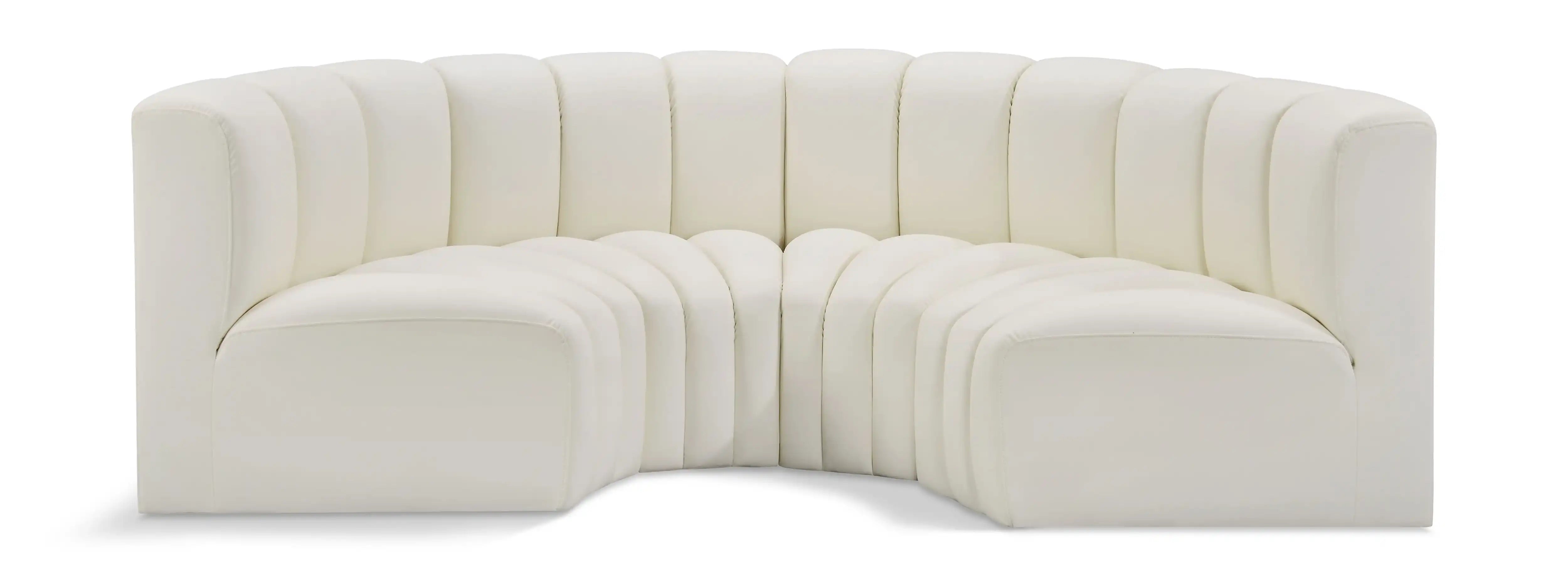 Arc - Faux Leather 4 Piece U-Shaped Modular Sofa - Best Buy Furniture