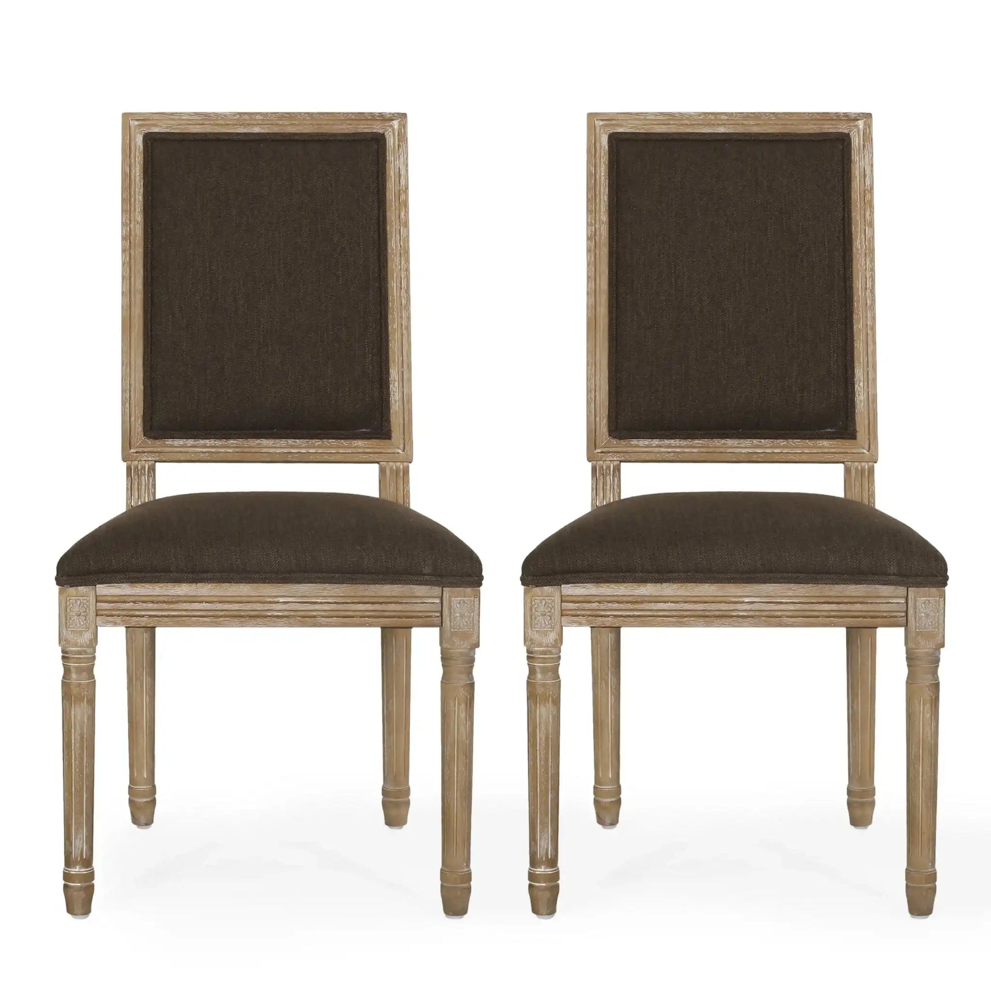 French Country Style Dining Chair With Upholstered Seating And Fluted Legs - Best Buy Furniture