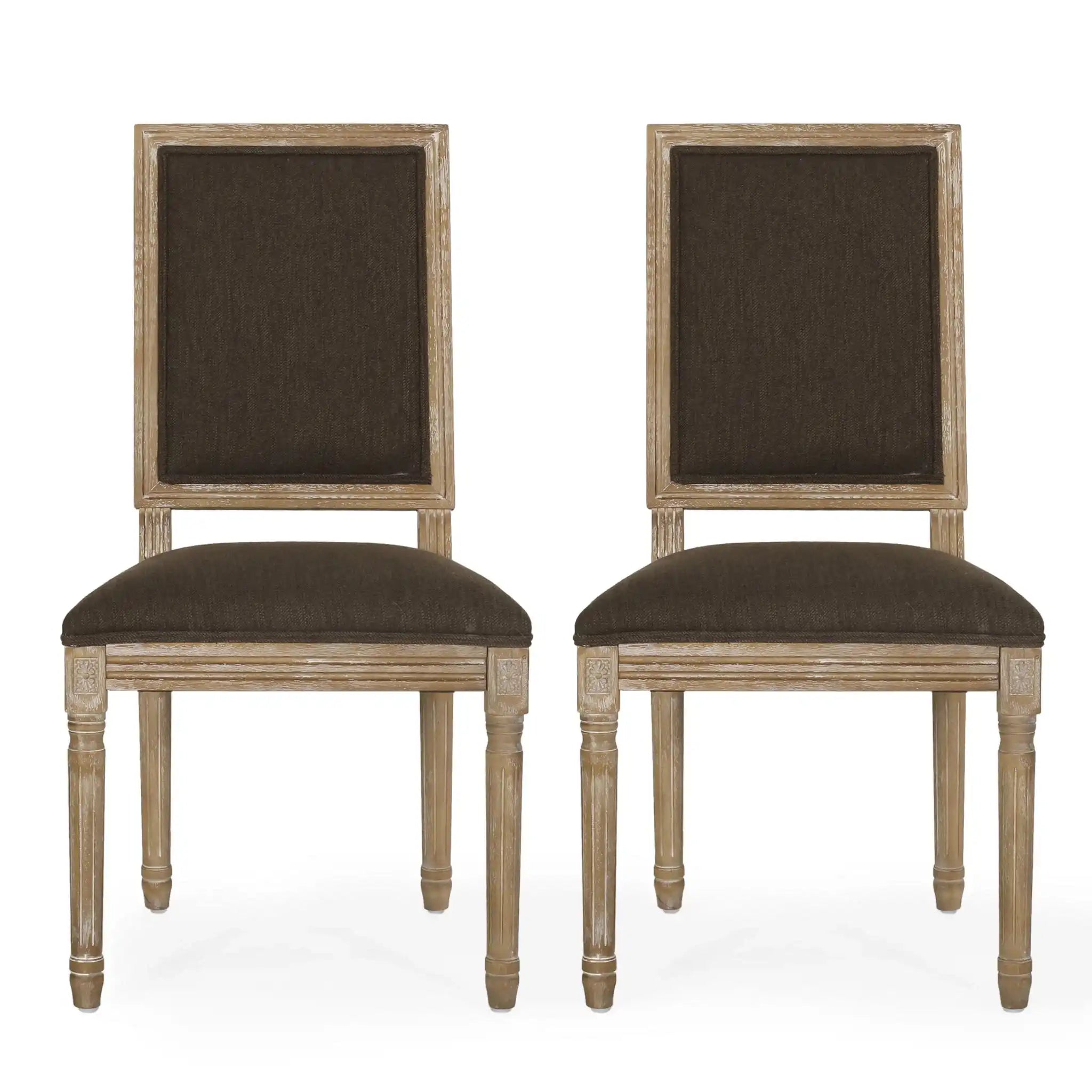 French Country Style Dining Chair With Upholstered Seating And Fluted Legs - Best Buy Furniture