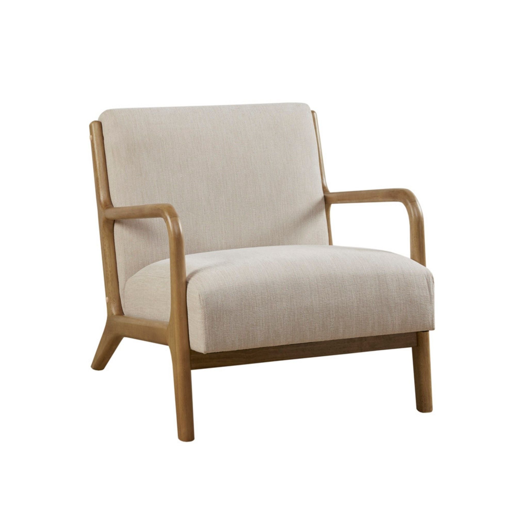 Mid-Century Style Lounge Chair With Upholstered Seat - Best Buy Furniture