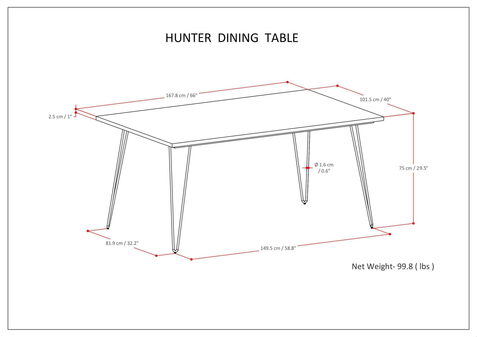 Hunter - Square Tabletop Dining Table - Best Buy Furniture
