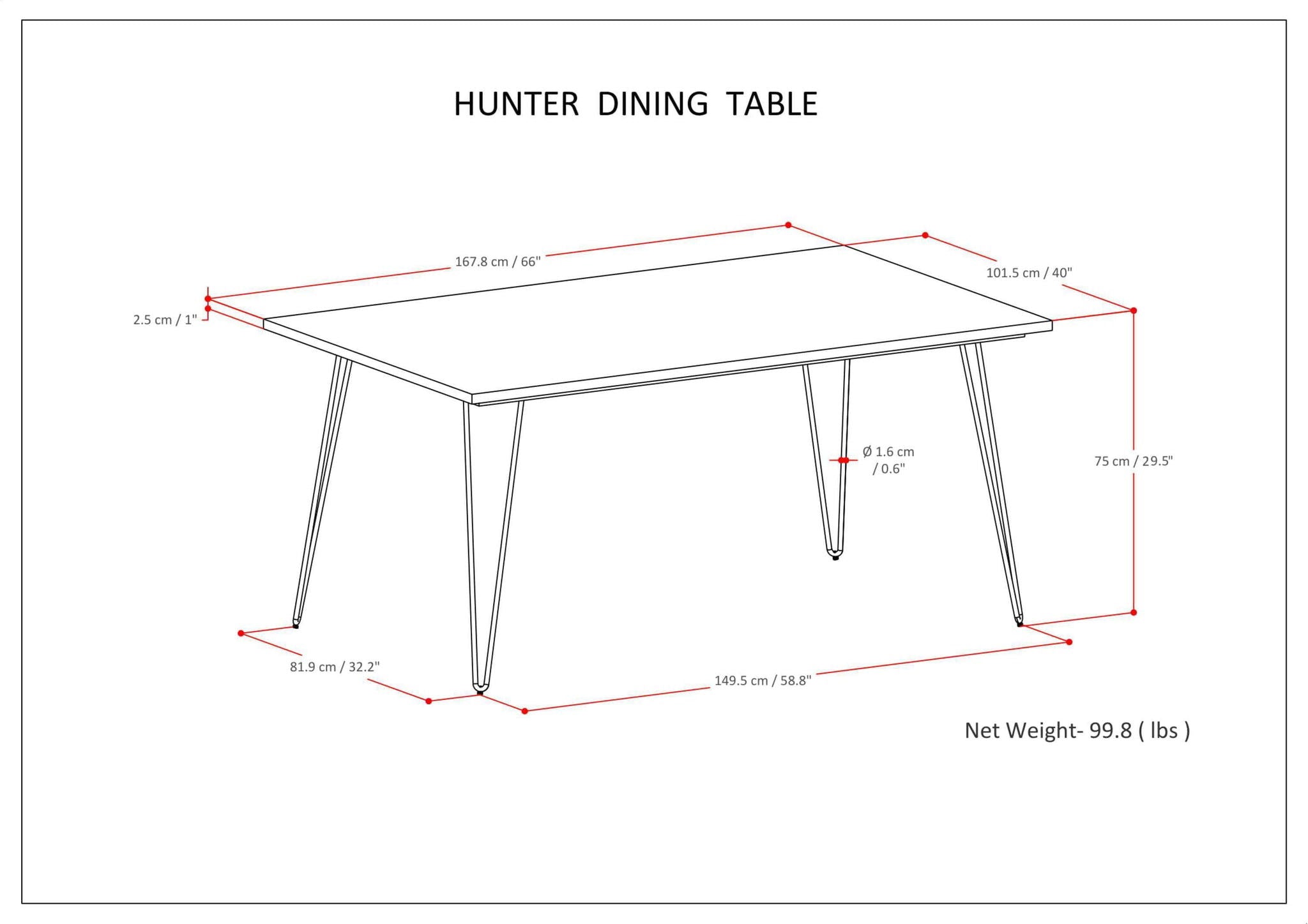 Hunter - Square Tabletop Dining Table - Best Buy Furniture