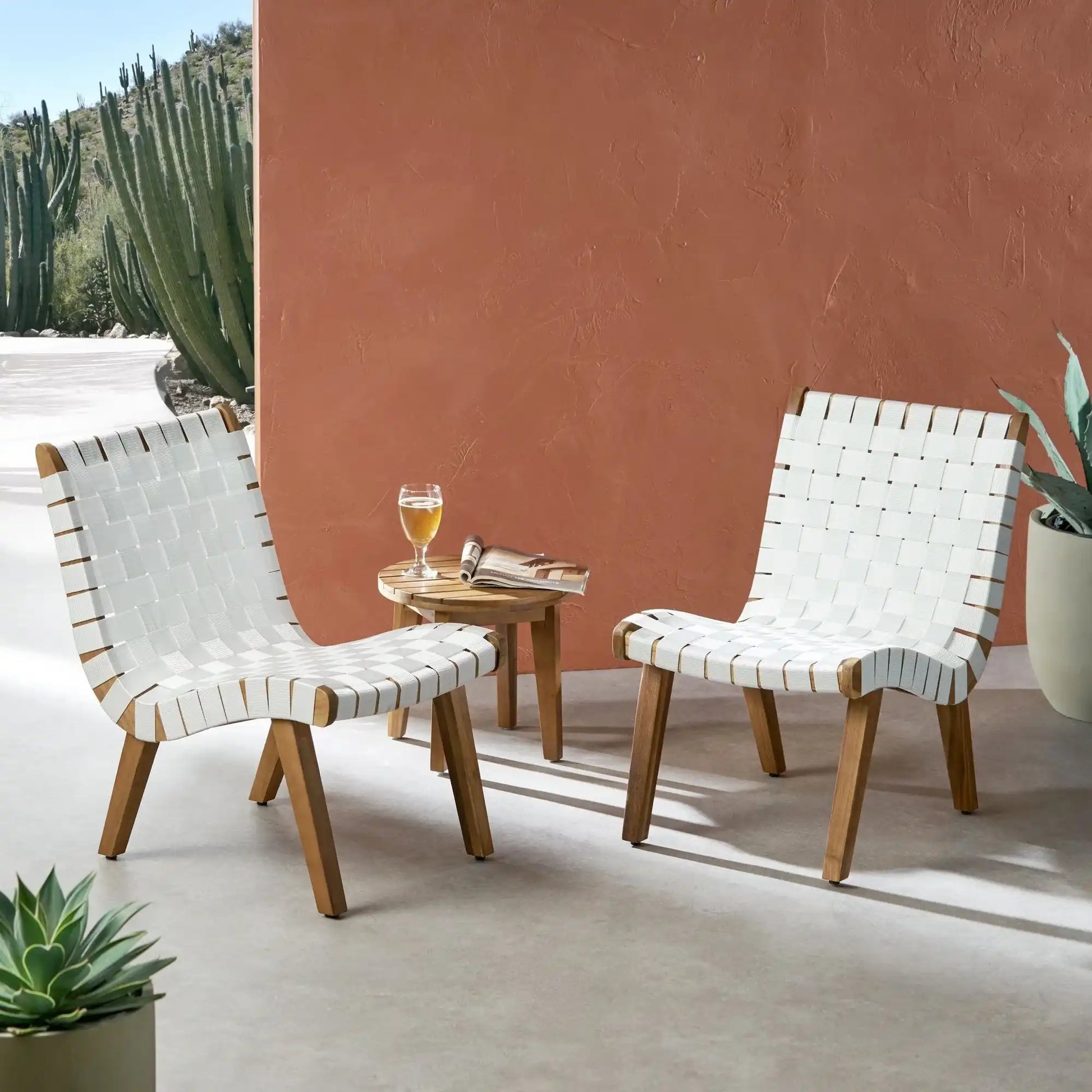 Outdoor 3 Piece Rope Weave Patio Seating Set - Best Buy Furniture