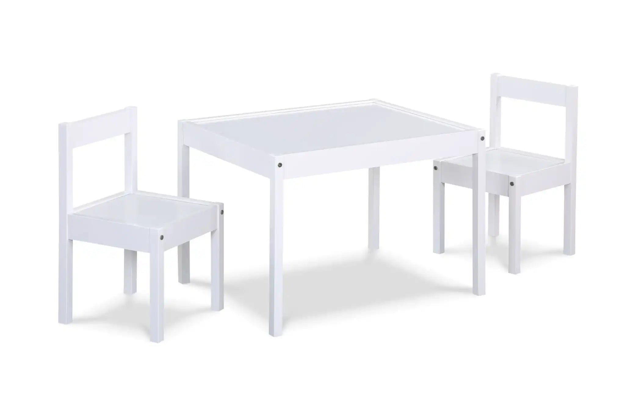 Della - 3-Piece Solid Wood Kids Table & Two Chair Set - Best Buy Furniture
