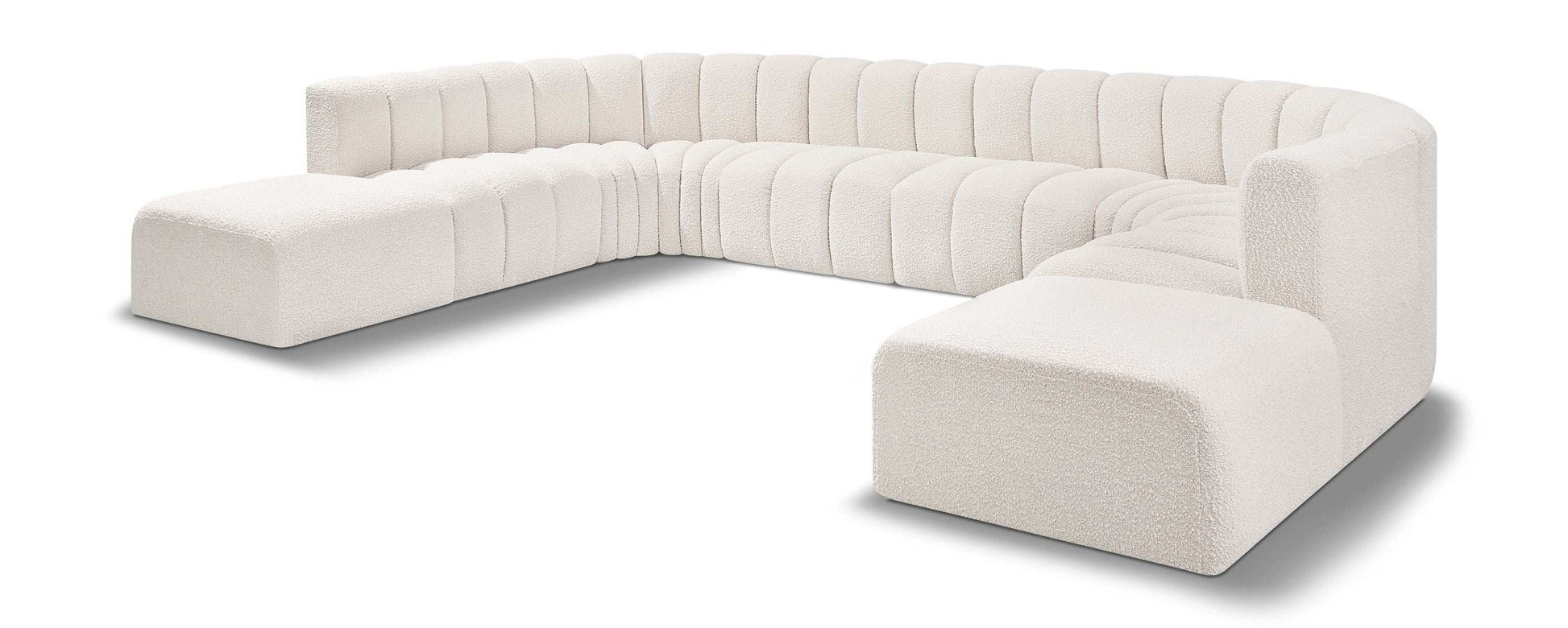 Arc - Boucle Fabric Modular Sectional - Best Buy Furniture