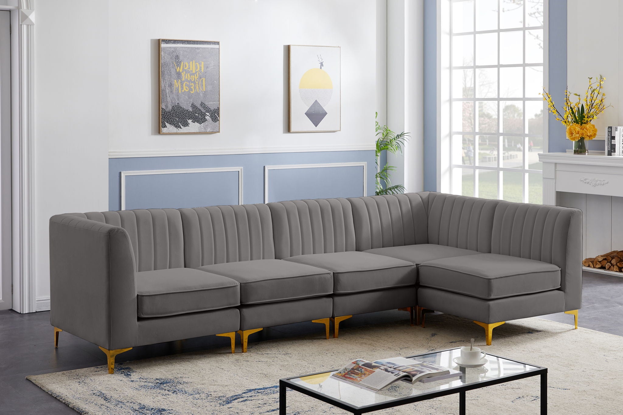 Alina - 5 Piece Modular Sectional - Best Buy Furniture