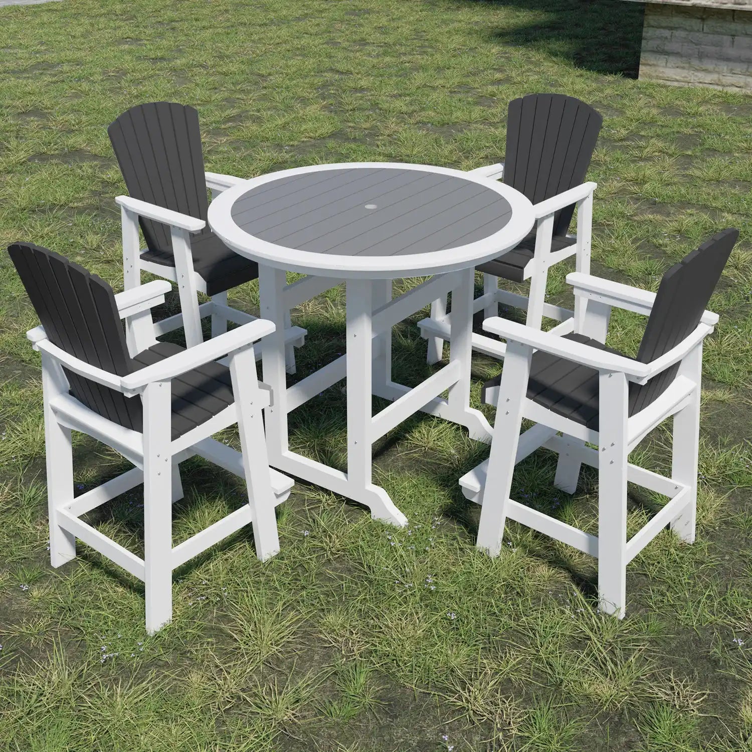 5 Piece HDPE Patio Bar Table and Chair Set - Best Buy Furniture