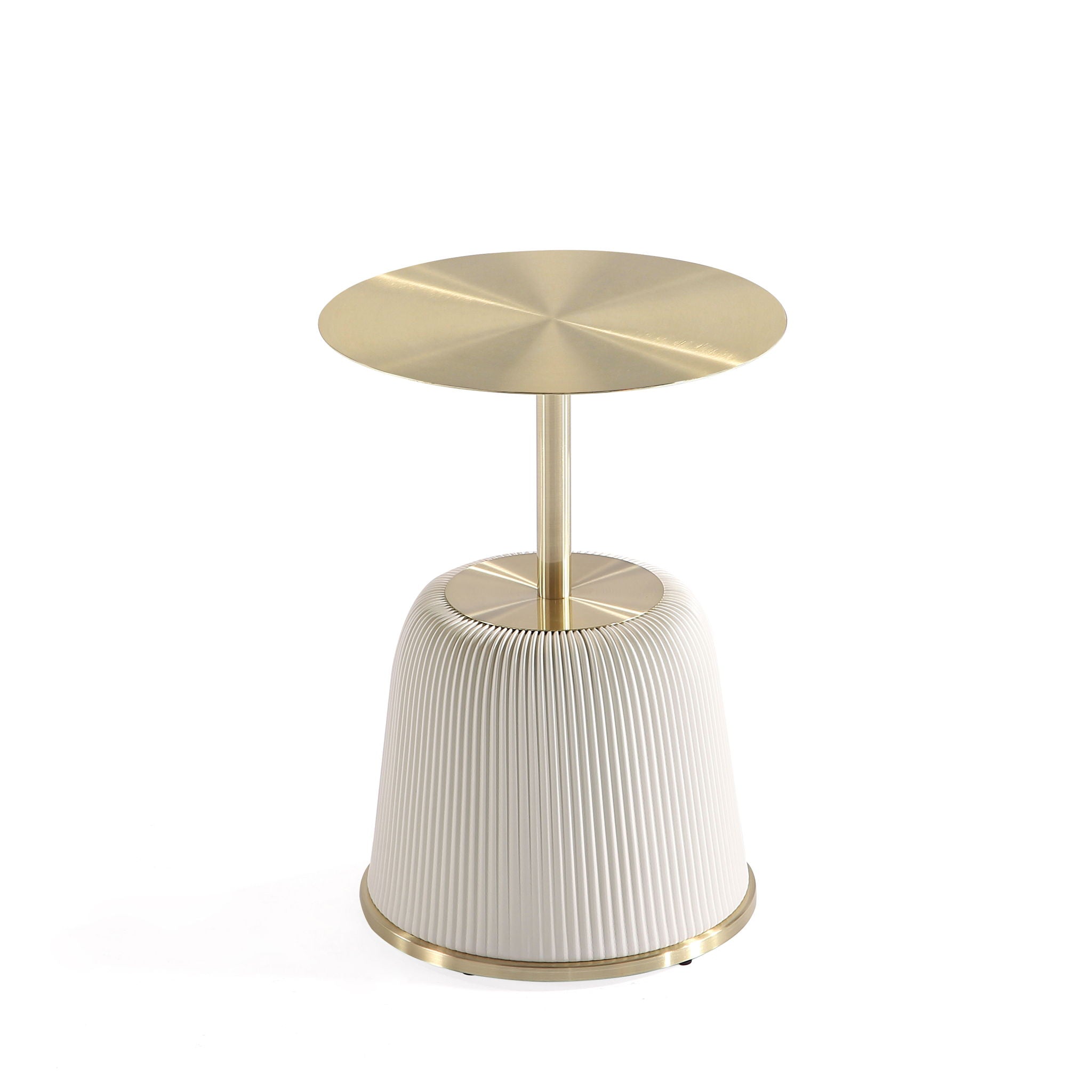 Anderson - Upholstered End Table With Round Top