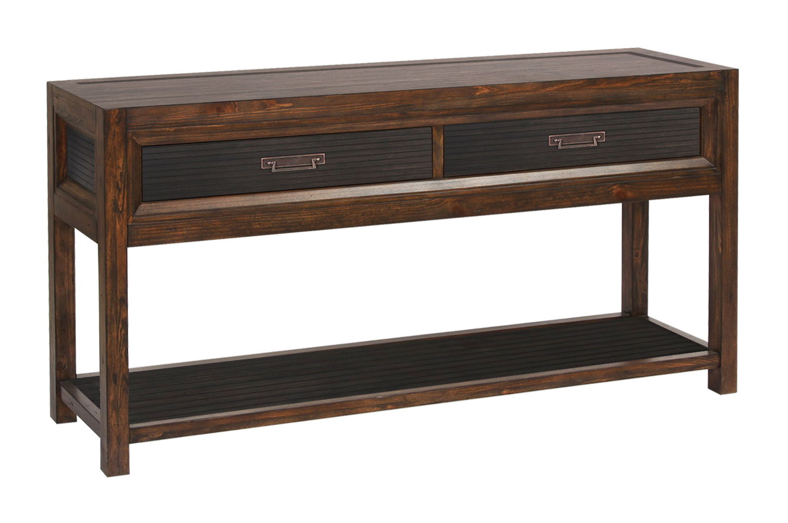 Branson - 2 Drawer Sofa Table, Two Tone - Brown - Best Buy Furniture