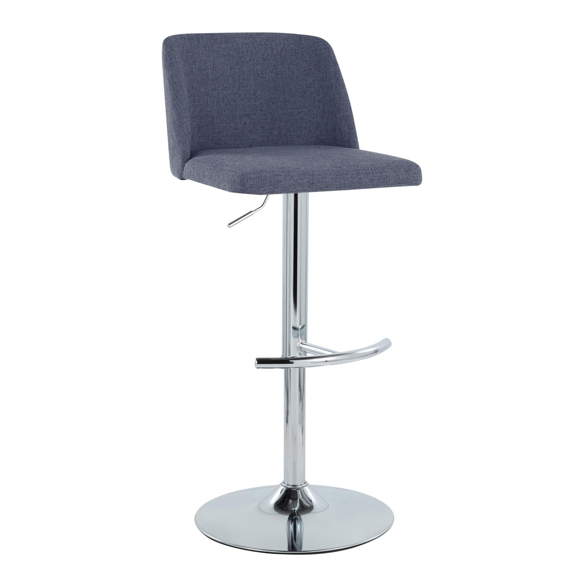 Toriano - Contemporary Adjustable Barstool With Swivel & Rounded T Footrest (Set of 2) - Best Buy Furniture