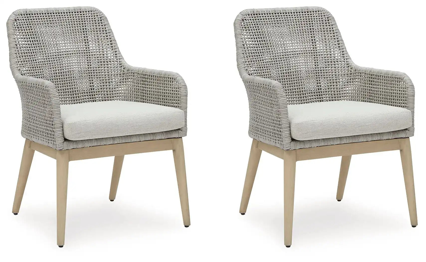 Seton Creek - Arm Chair With Cushion (Set of 2) - Gray - Best Buy Furniture