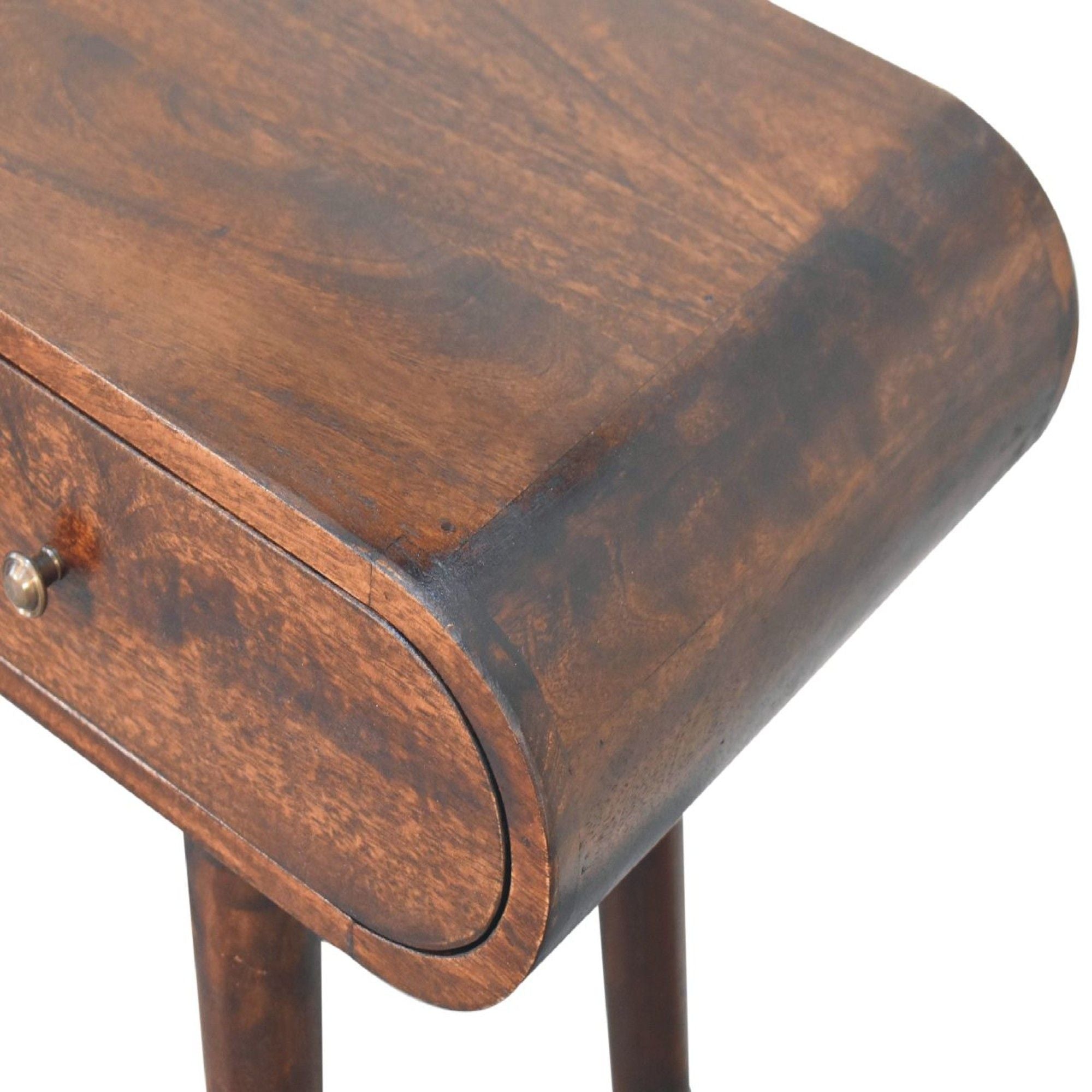 Curved Edge Console Table - Walnut - Best Buy Furniture