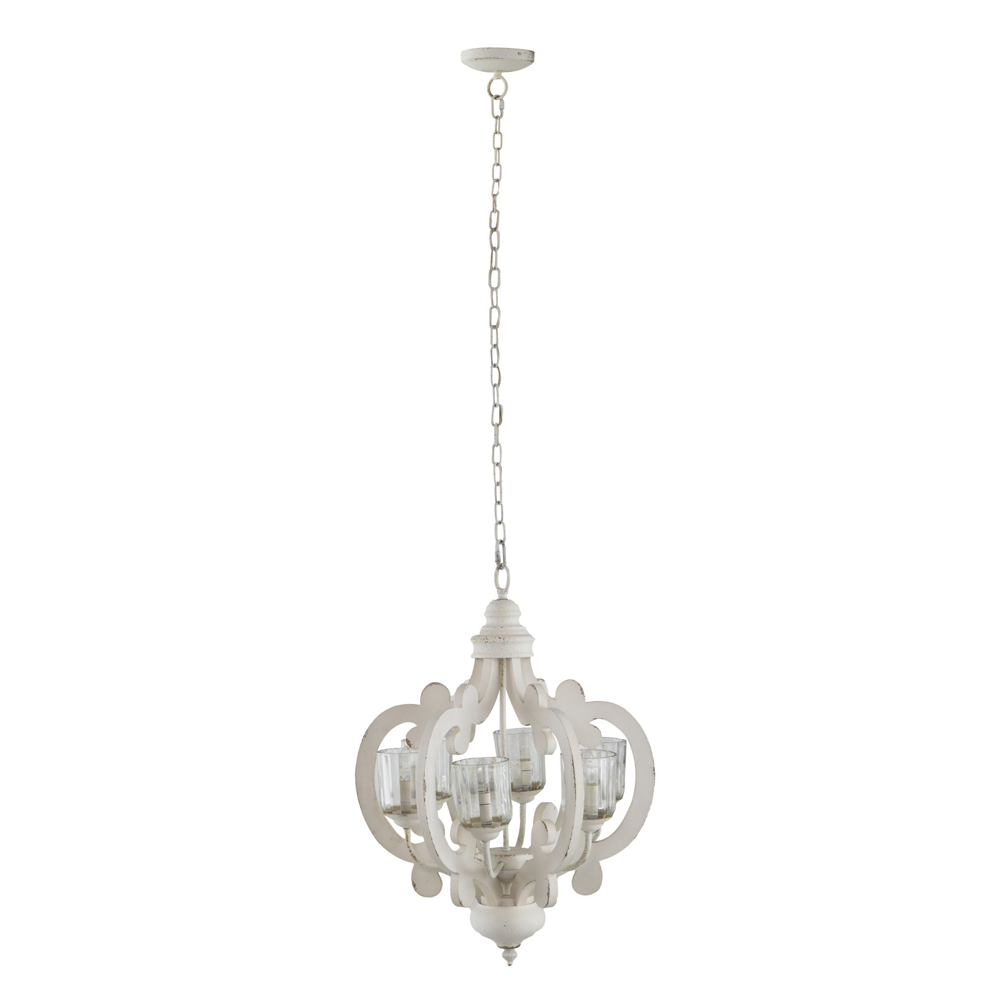 Farmhouse Chandelier, 6 Light Wood Chandelier Pendant Light Fixture With Adjustable Chain For Dining Room Living Room Entryway, Bulb Not Included - Best Buy Furniture