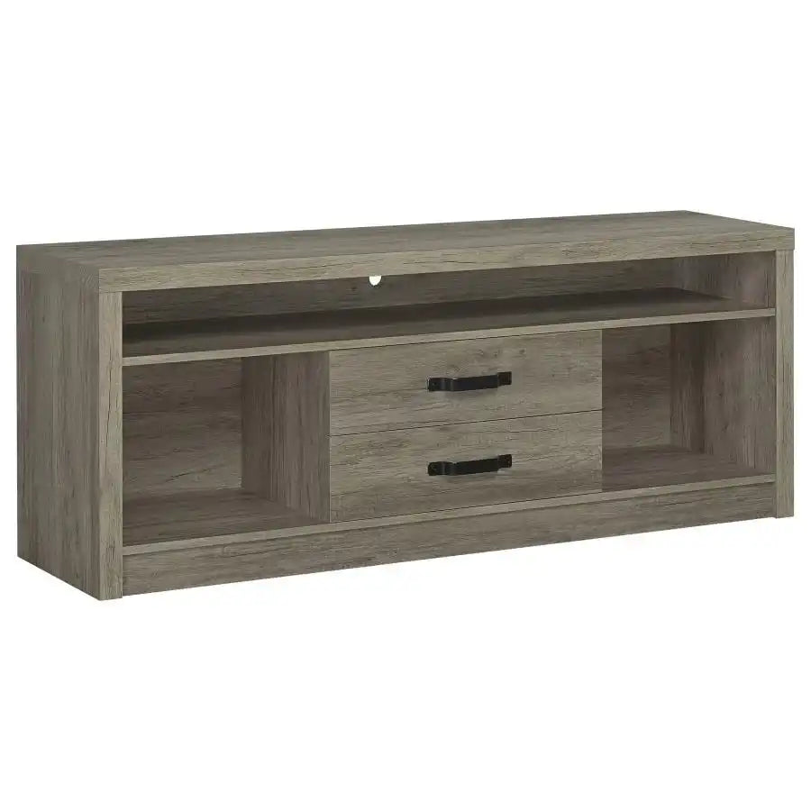 Burke - 3 Piece TV Entertainment Center - Gray Driftwood - Best Buy Furniture