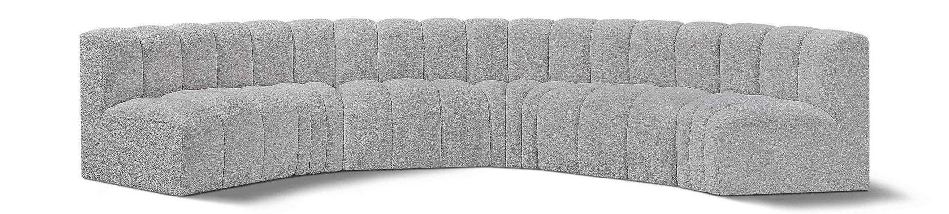 Arc - Boucle Fabric 6 Piece U-Shaped Modular Sofa - Best Buy Furniture
