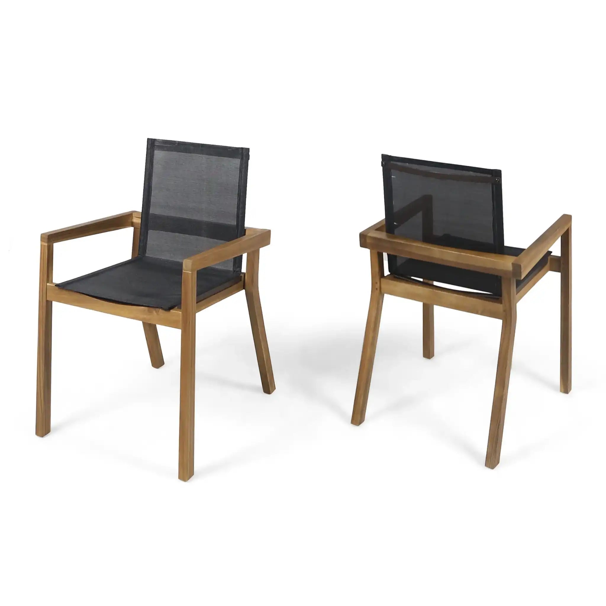 Belfast - Dining Chair With Acacia Wood Frame And Mesh Seating (Set of 2) - Best Buy Furniture