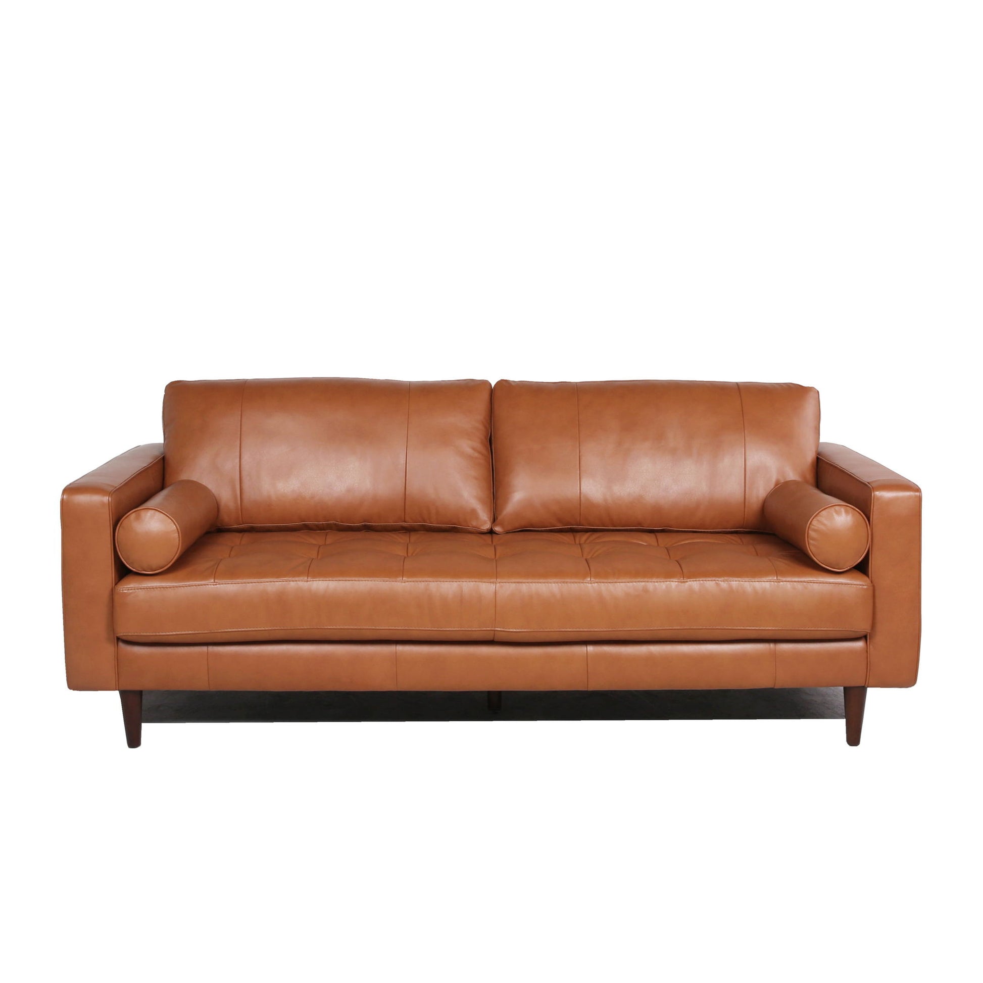 Mid-Century Tufted, Leather Sofa - Best Buy Furniture