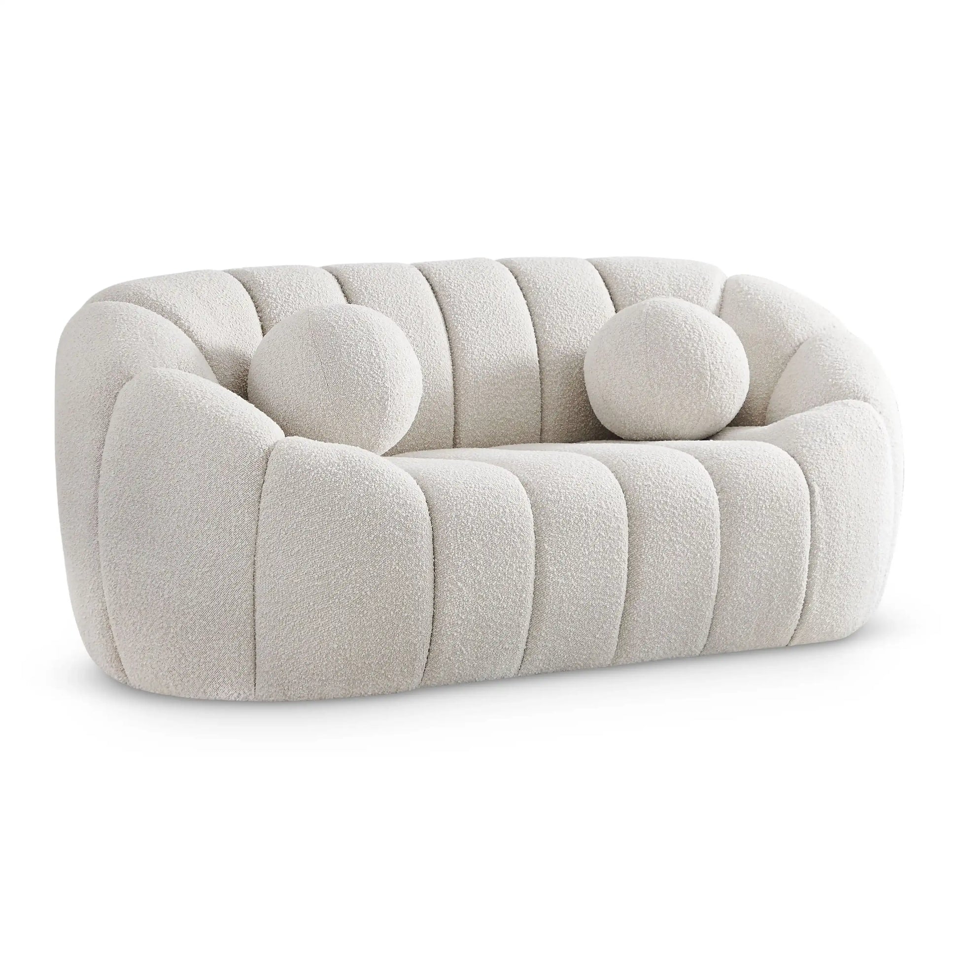 Elijah - Boucle Fabric Loveseat - Best Buy Furniture