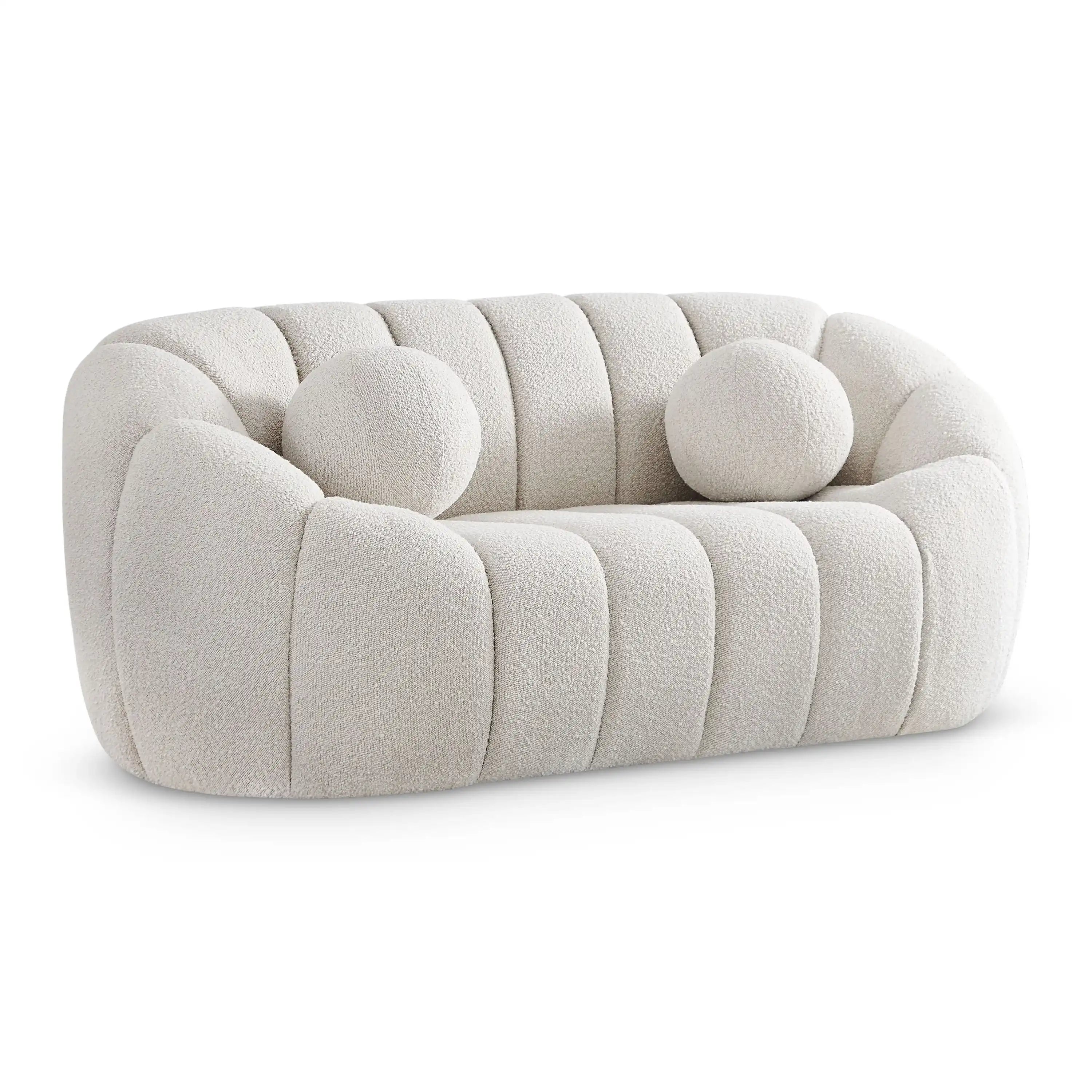 Elijah - Boucle Fabric Loveseat - Best Buy Furniture