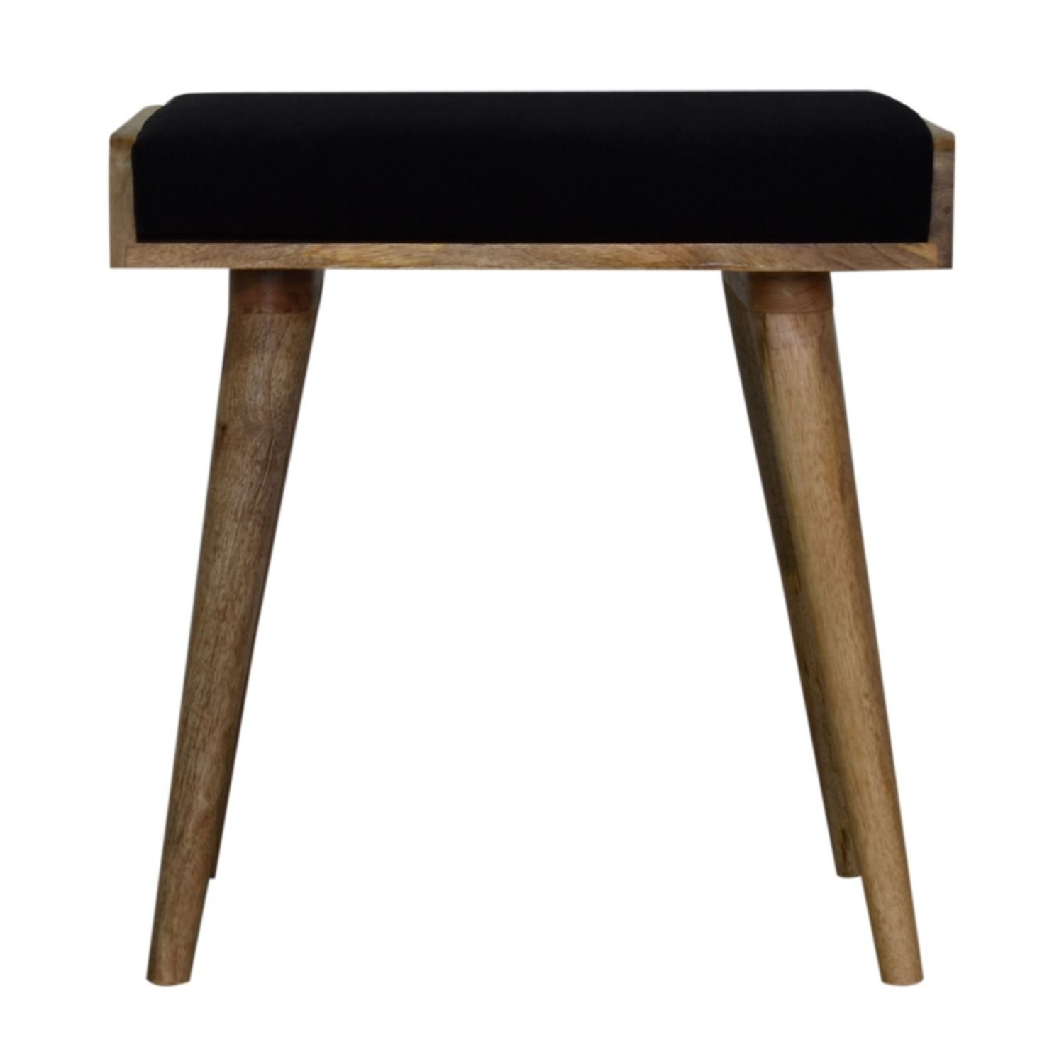 Velvet Tray Style Footstool - Black - Best Buy Furniture